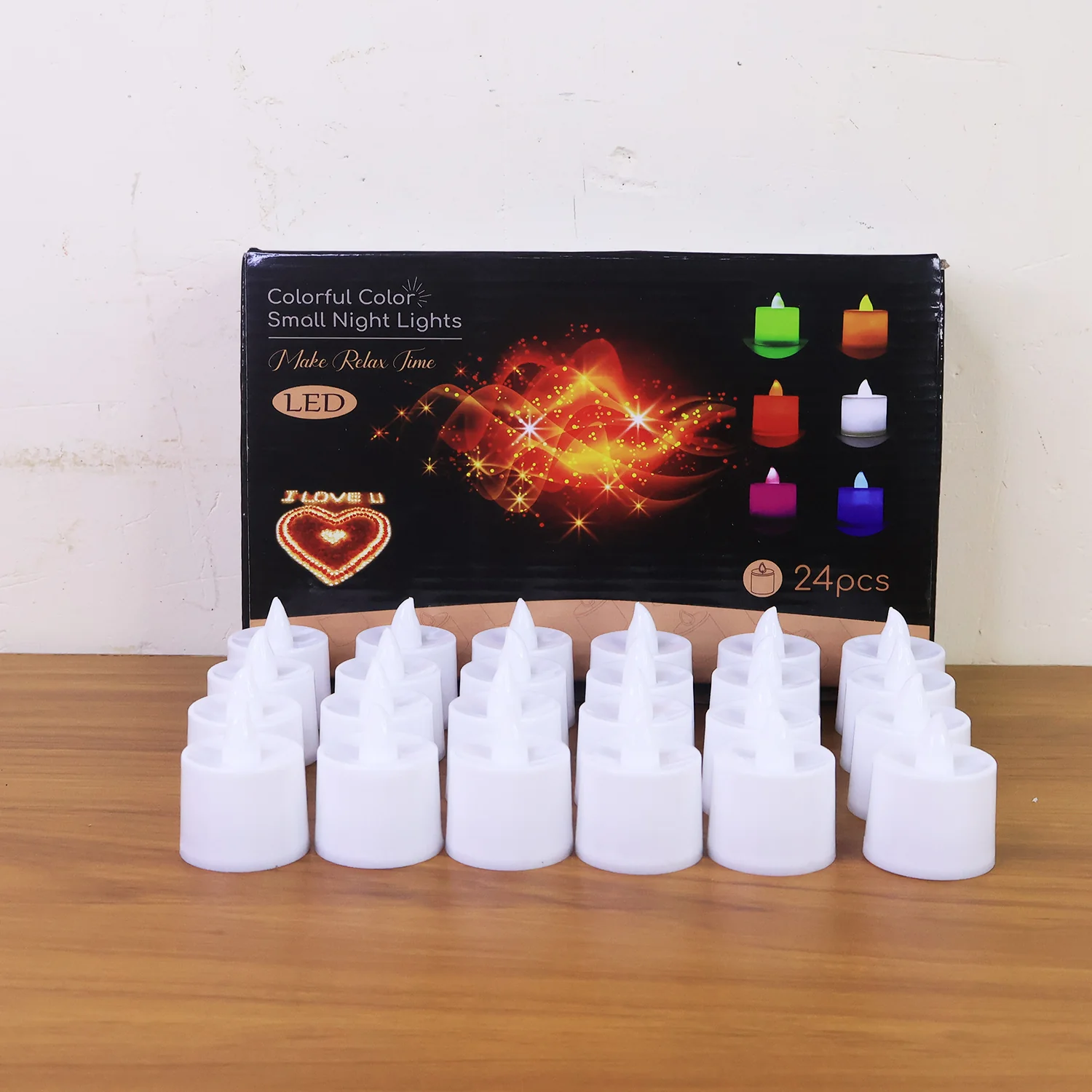 Blue LED Tea Light Candles (24 Pc) - Image 8