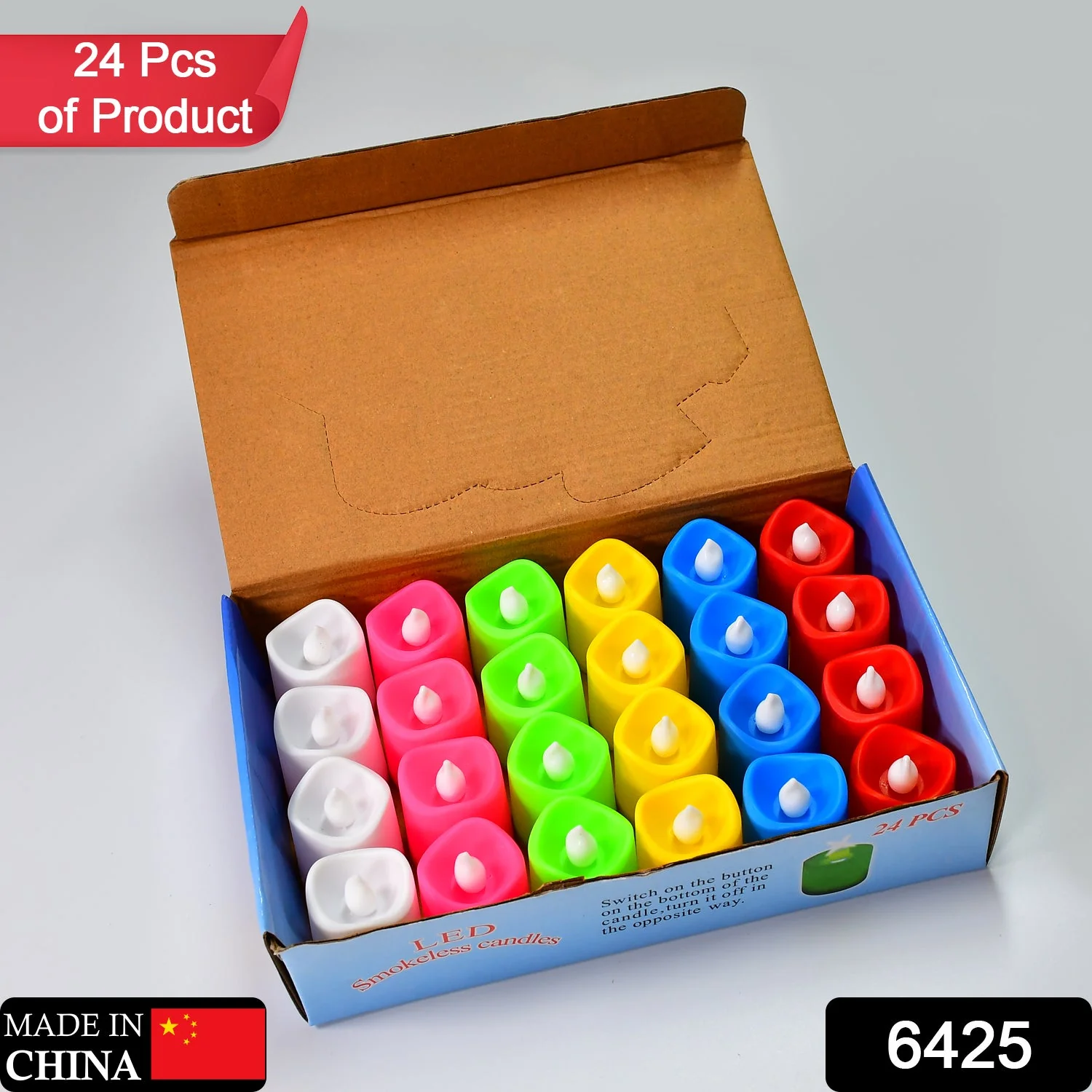 Festive Lighting for Any Occasion: 24 Pack LED Tealight Candles, Diwali (Multicolor) - Image 2