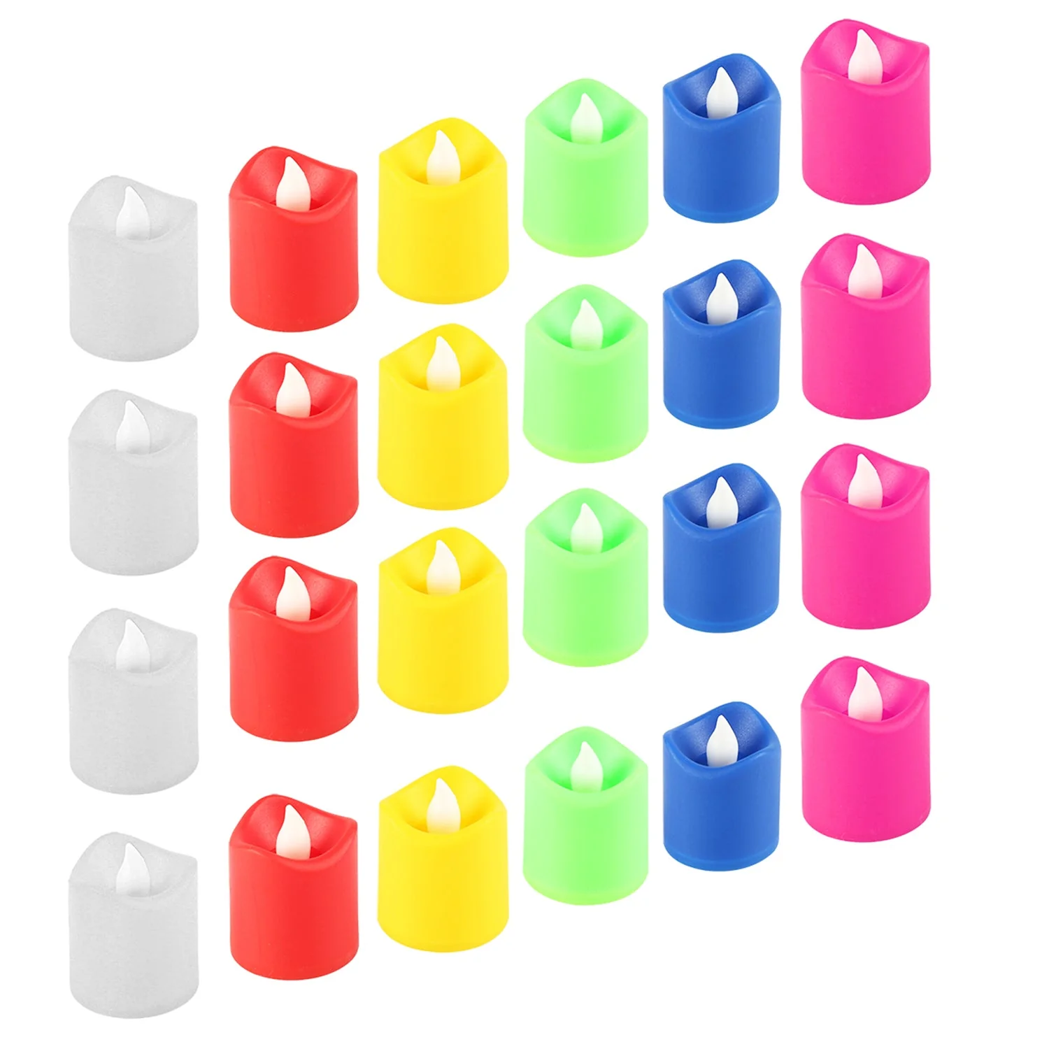 Festive Lighting for Any Occasion: 24 Pack LED Tealight Candles, Diwali (Multicolor) - Image 4