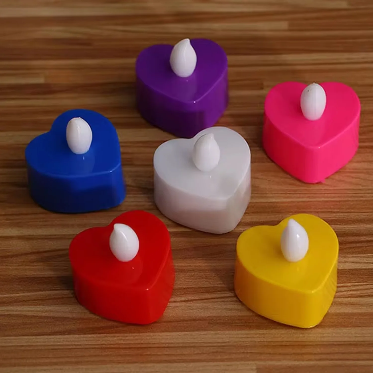 LED Tealights, Smokeless Plastic Decorative Candles, Diwali (Pack Of 6 / Multicolor) - Image 3