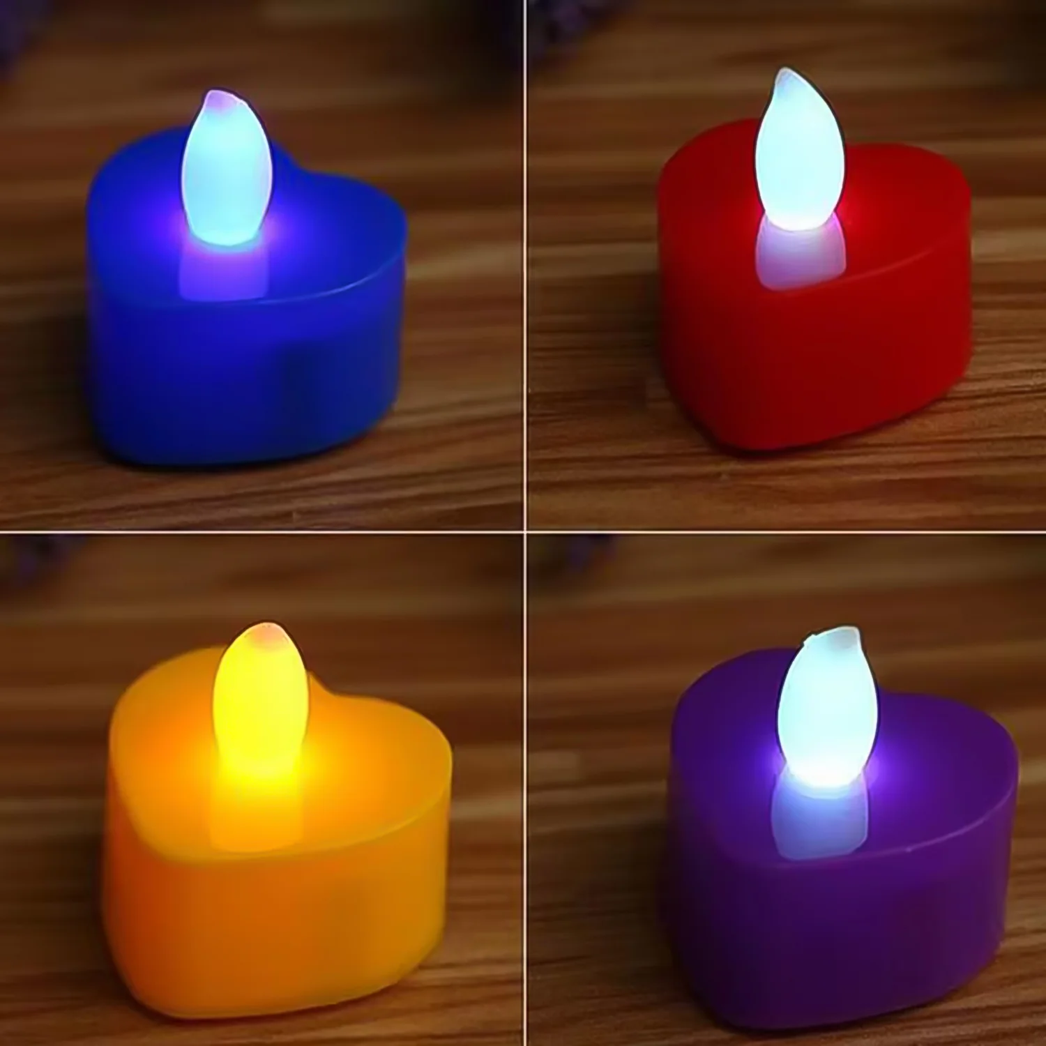 LED Tealights, Smokeless Plastic Decorative Candles, Diwali (Pack Of 6 / Multicolor) - Image 4