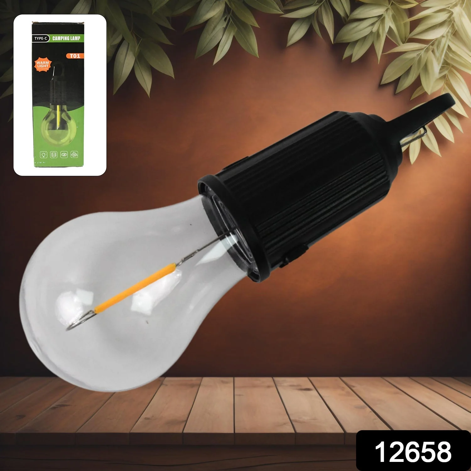 Rechargeable LED Camping Lantern – 3 Modes, Portable with Clip Hook (1 Pc) - Image 2