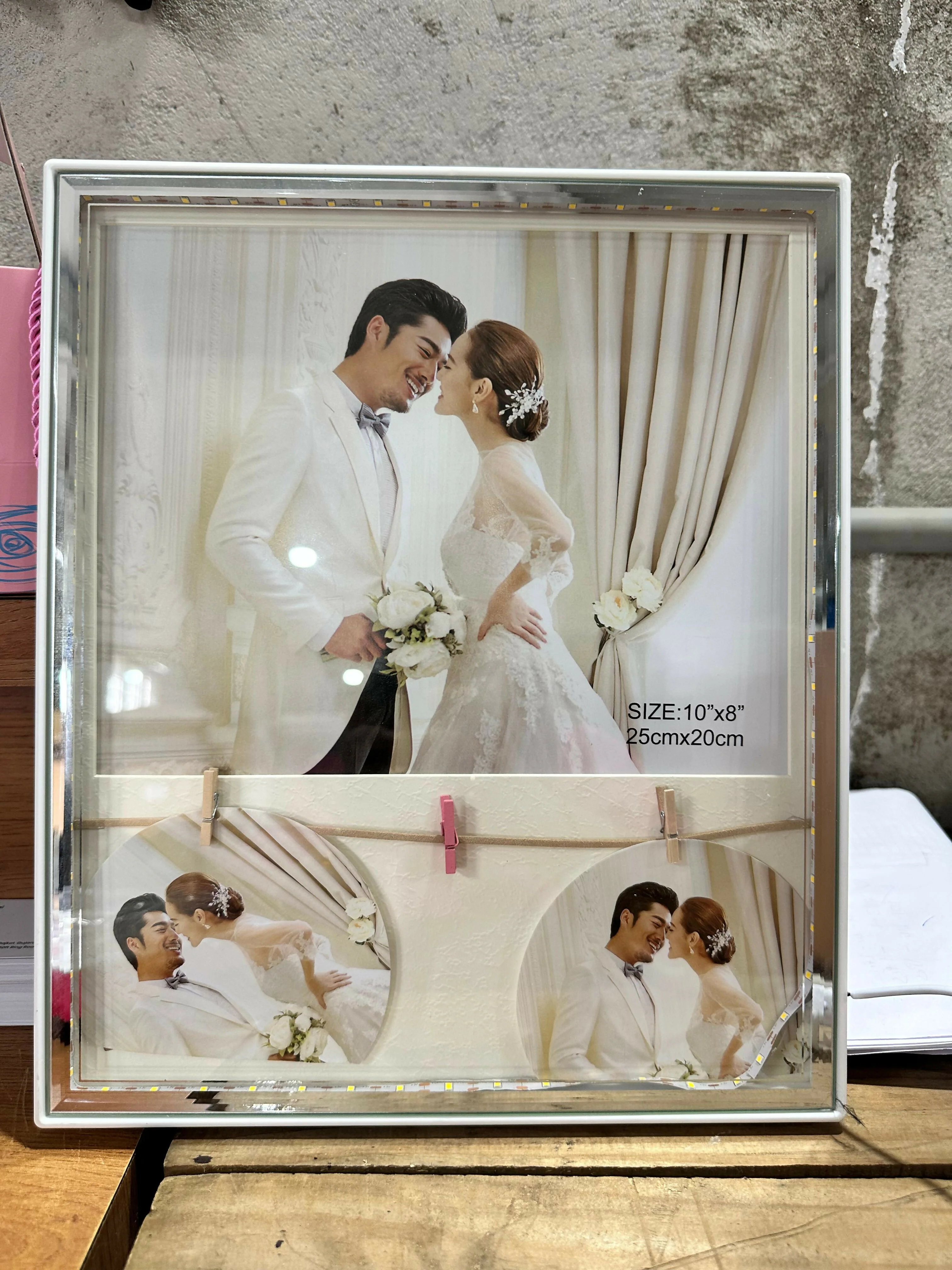 LED Wedding Couple Photo Frame with Warm Lights – Photo Size 10×8 inch (25×20 cm) - Image 5