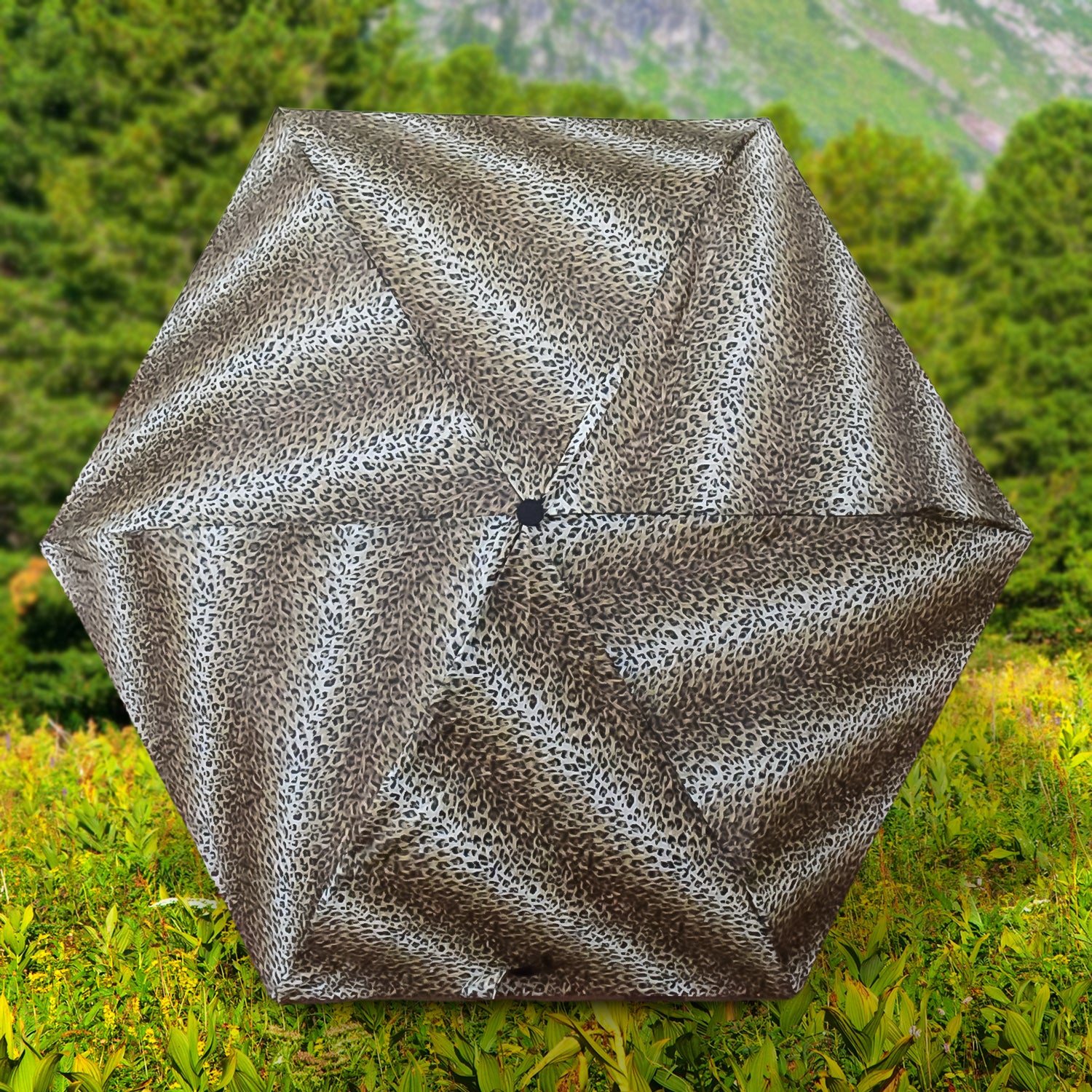 Leopard Shape 3-Fold Sun & Rain Protective Foldable Umbrella (1 Pc) - Image 3
