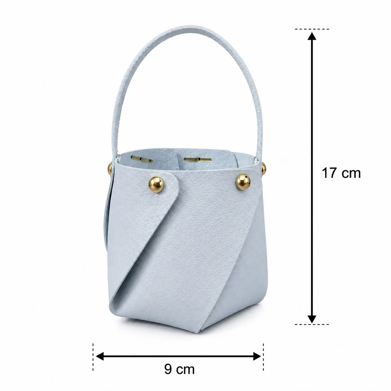 Light Blue Mini Handheld Storage Basket Organizer with Handle - Image 5