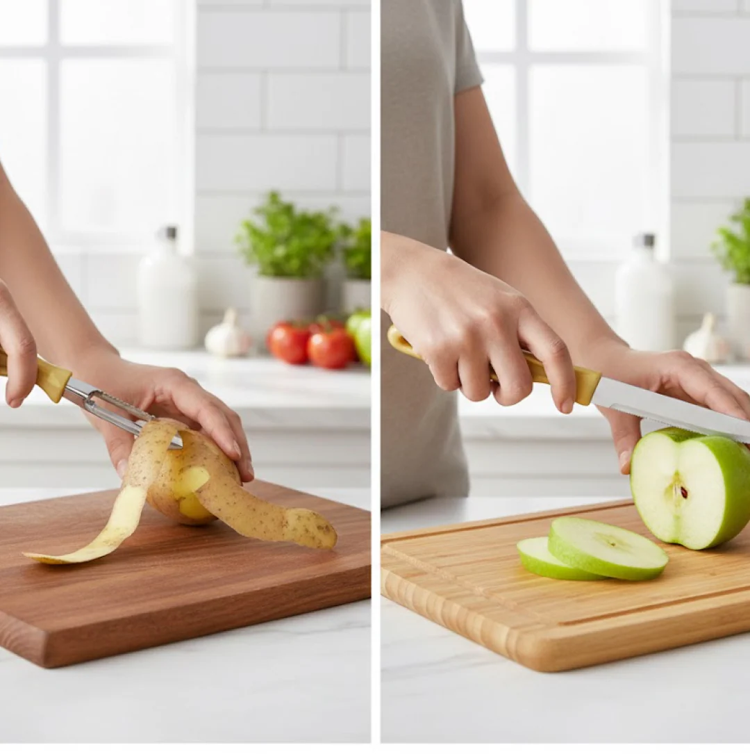 4In1 Combo - Stainless Steel Kitchen Lighter, Knife, Peeler and Smooth Grater (Multicolor) - Image 5