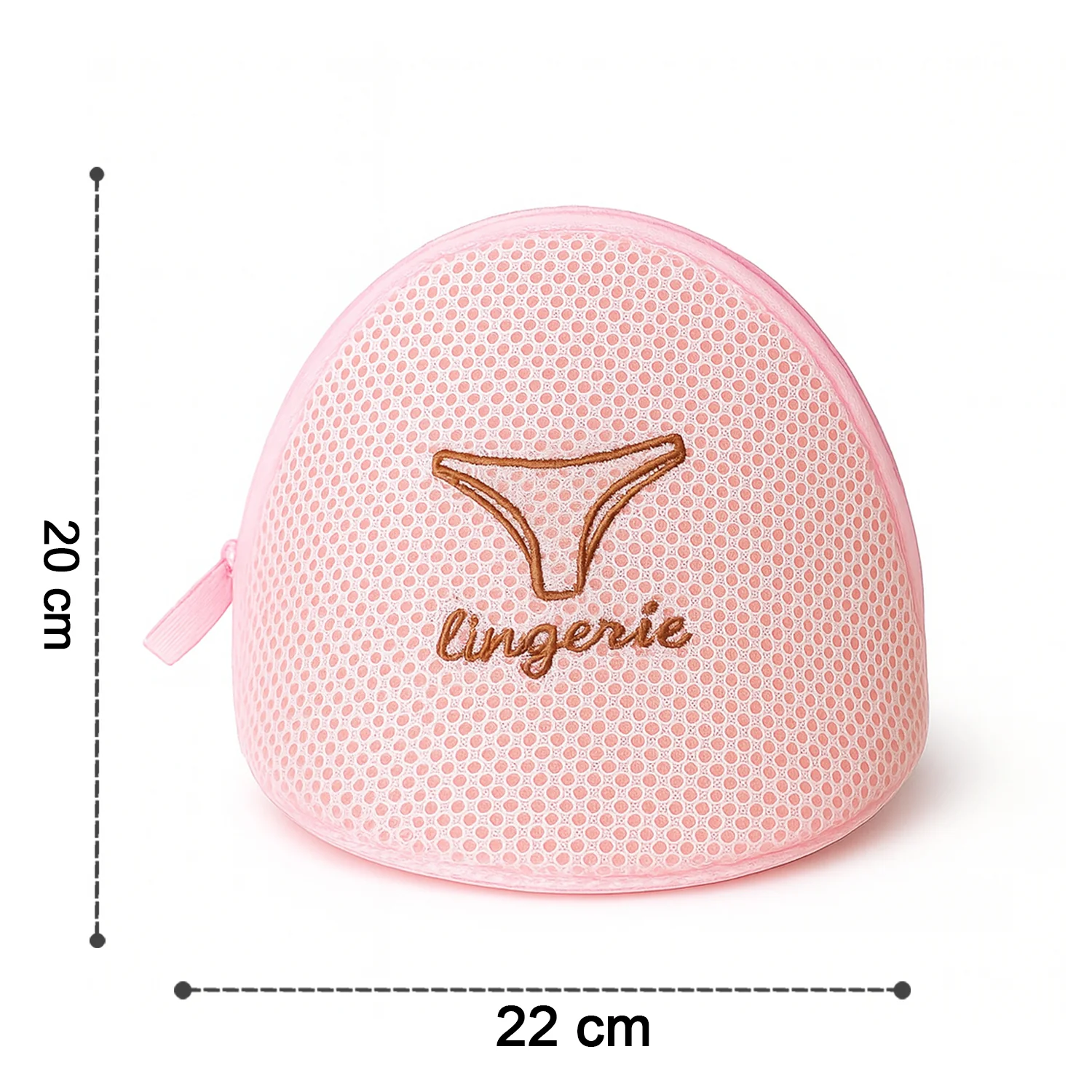 Lingerie Wash Bag – Dome-Shaped Protective Mesh Laundry Pouch with Zip Closure (1 Pc) - Image 3