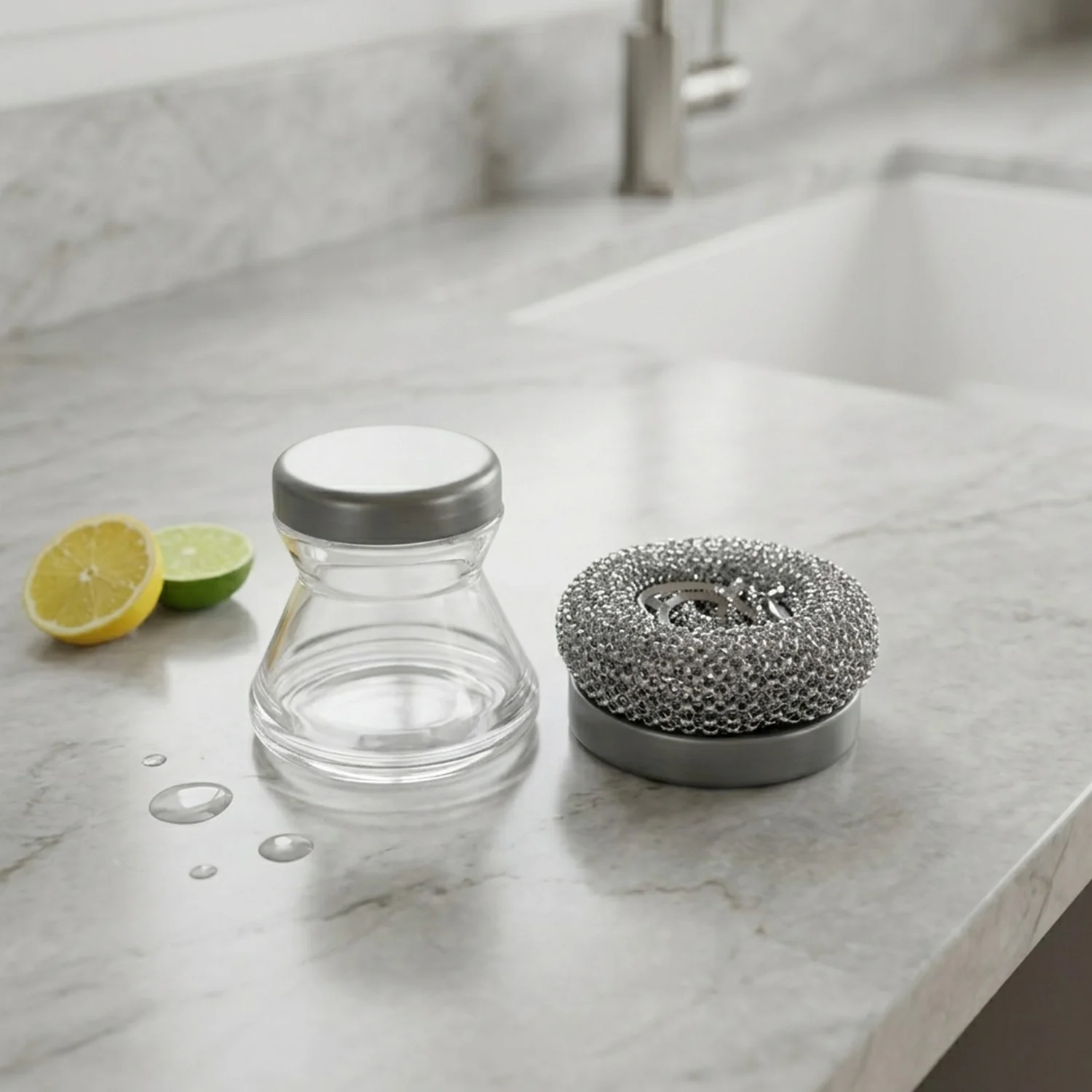 Liquid Dispensing Dish Cleaning Brush 1 Pc - Image 3
