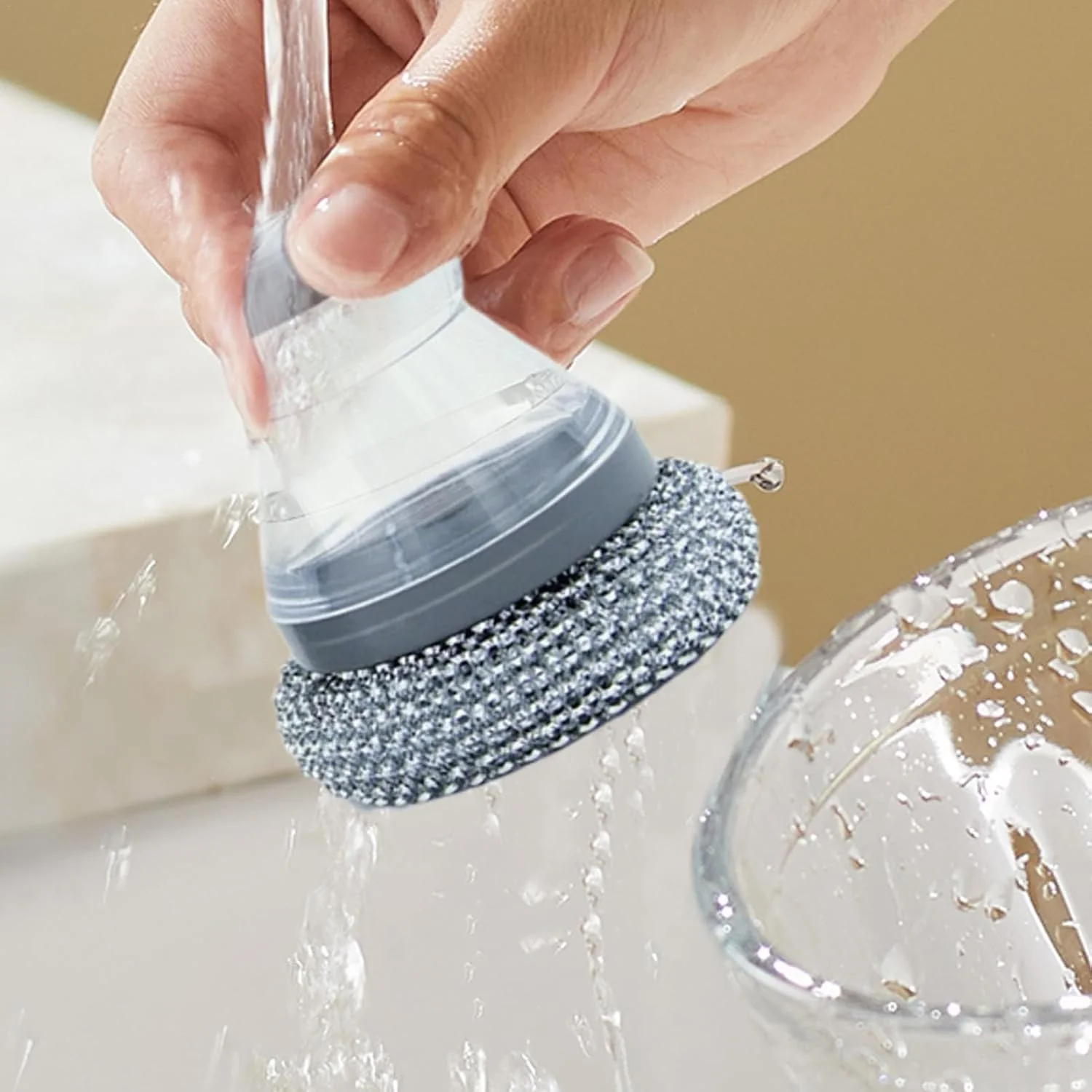 Liquid Dispensing Dish Cleaning Brush 1 Pc - Image 4