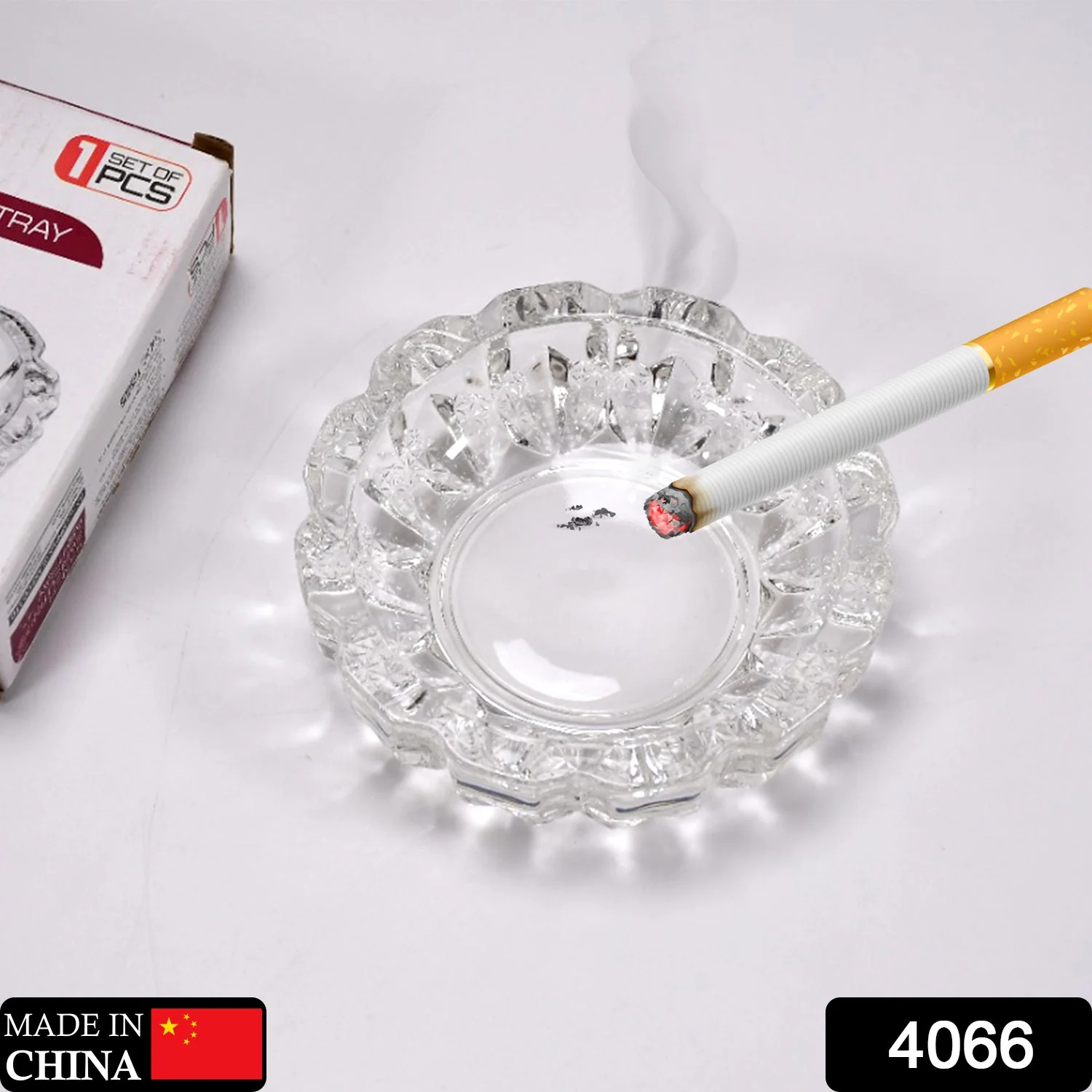 paricutin Glass Crystal Quality Cigar Cigarette Ashtray - Image 2