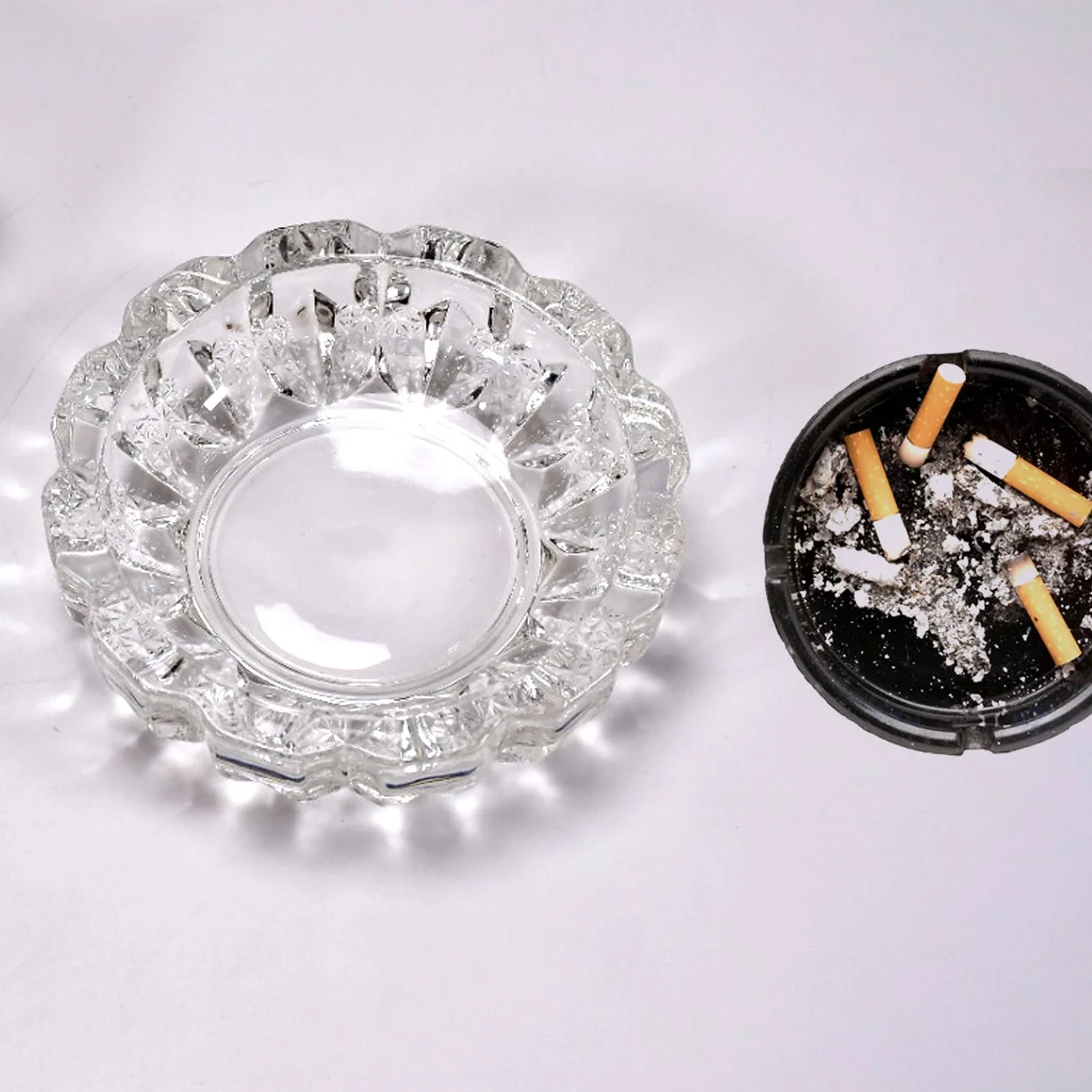 paricutin Glass Crystal Quality Cigar Cigarette Ashtray - Image 5