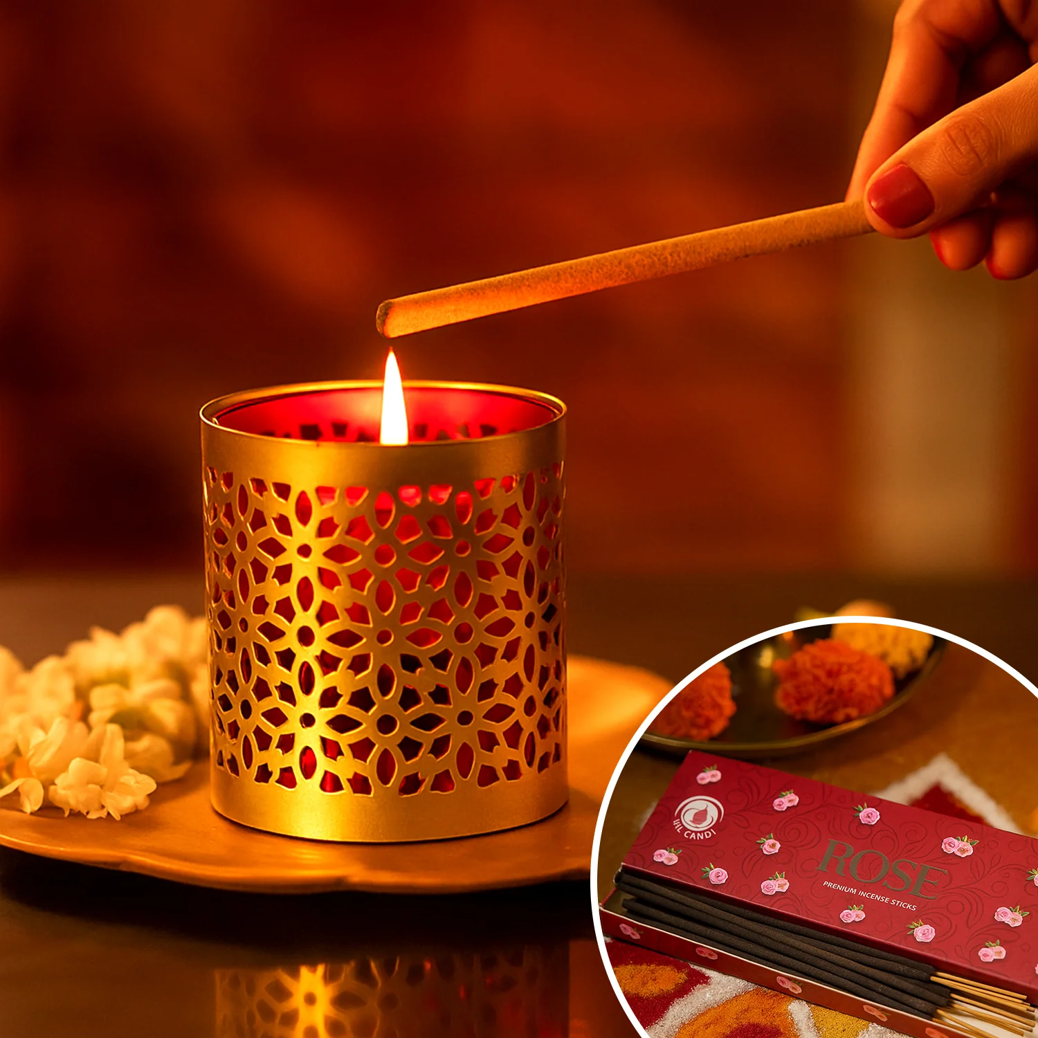 Rose Premium Masala Stick Agarbatti – Long Lasting Natural Fragrance (90gm) - Image 2