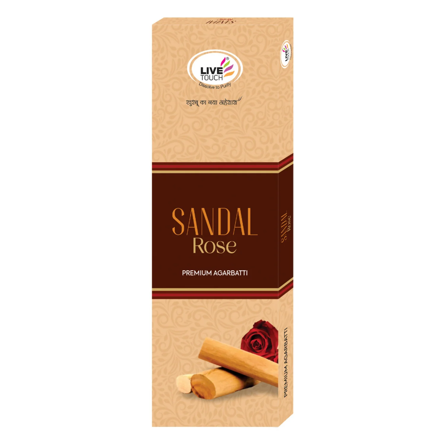 Live Touch Sandal Rose Premium Agarbatti - Image 5