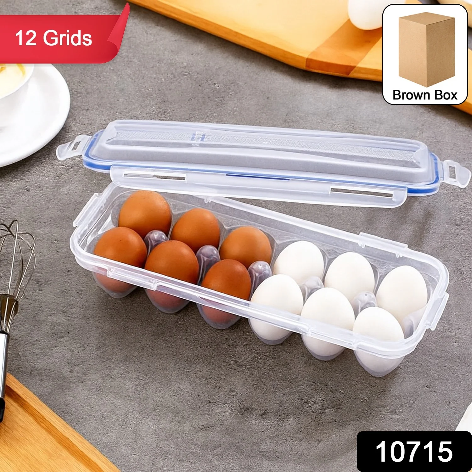 Lock-Clip Refrigerator Egg Storage Box - (1 Pc) - Image 2