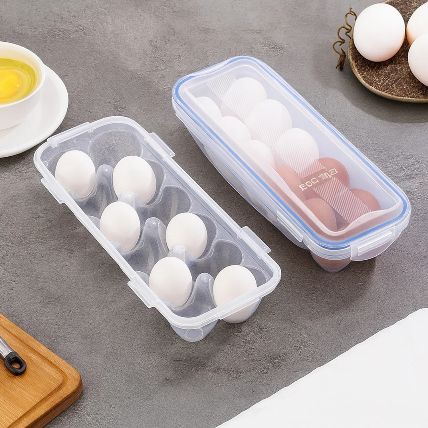 Lock-Clip Refrigerator Egg Storage Box - (1 Pc) - Image 7