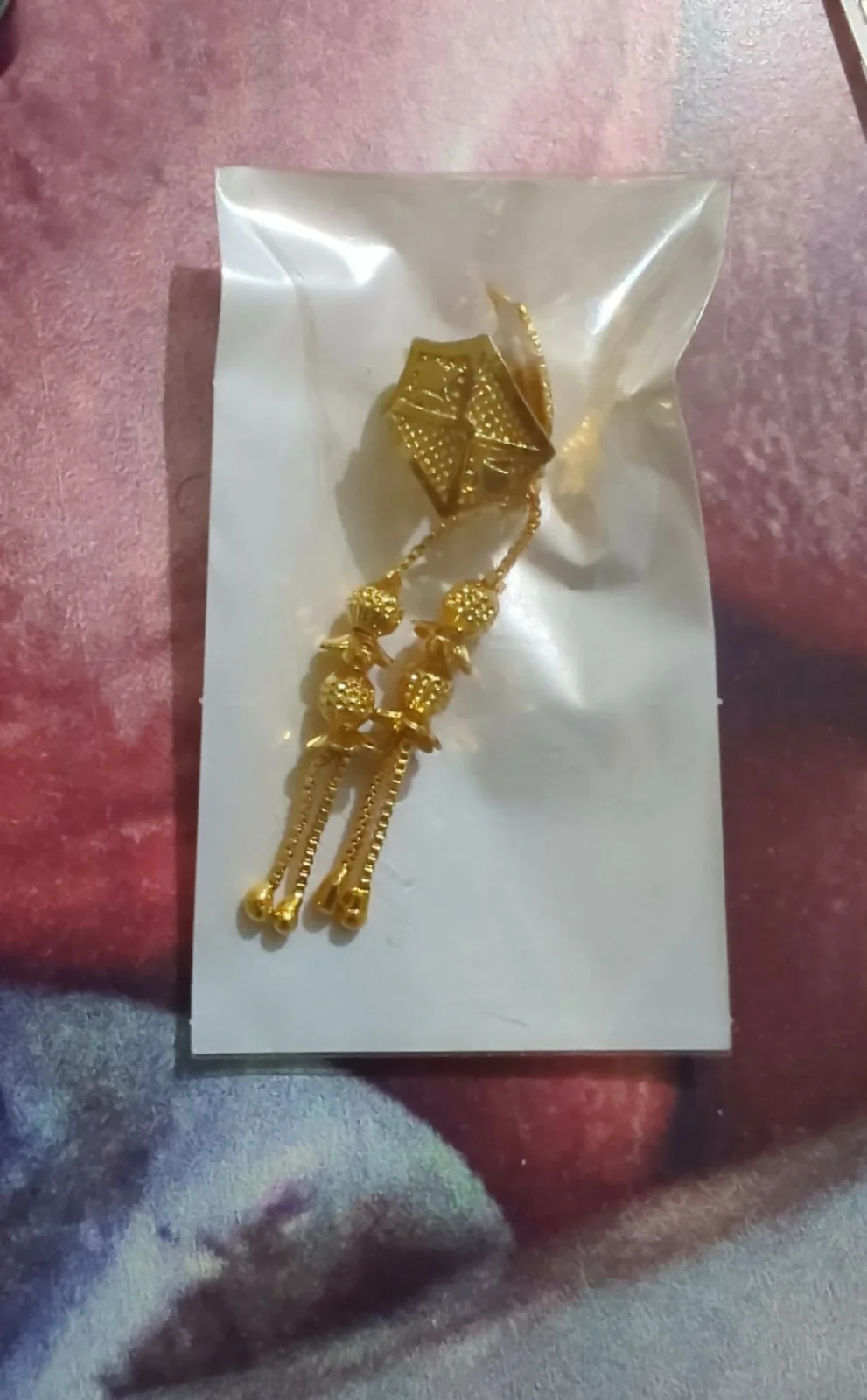 Long Chain Beads Golden Earrings for Women & Girls – Traditional Fancy Jewellery Gift - Image 5