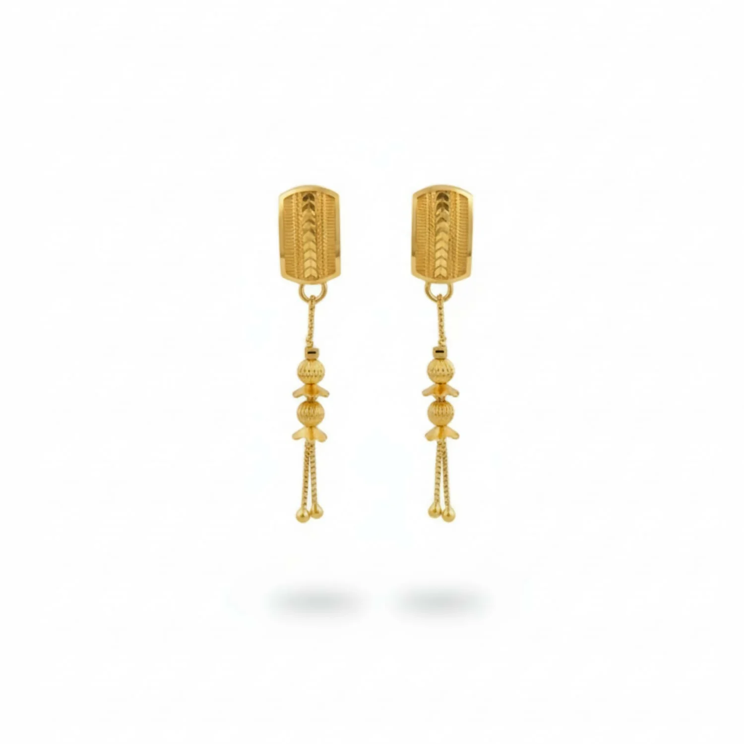 Long Chain Beads Golden Earrings for Women & Girls – Traditional Fancy Jewellery Gift - Image 4