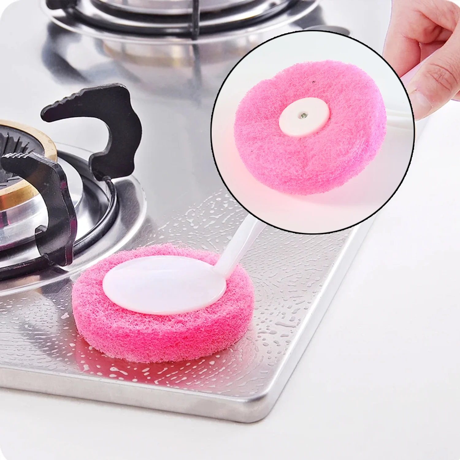 Long Handle Kitchen Dish Scrubber Brush (1 Pc) - Image 6