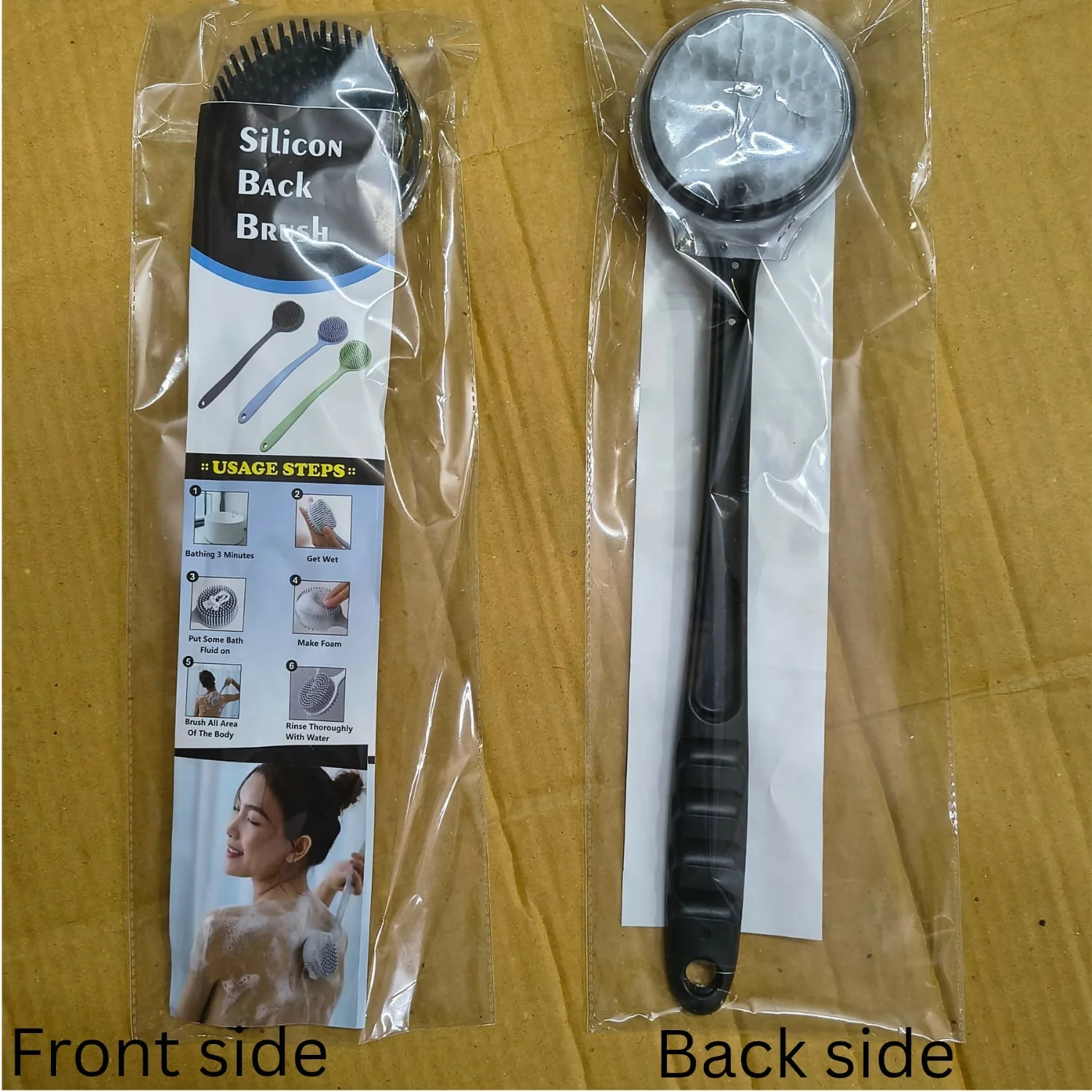Long Handle Silicone Bath Brush for Body Cleaning & Massage - Image 6