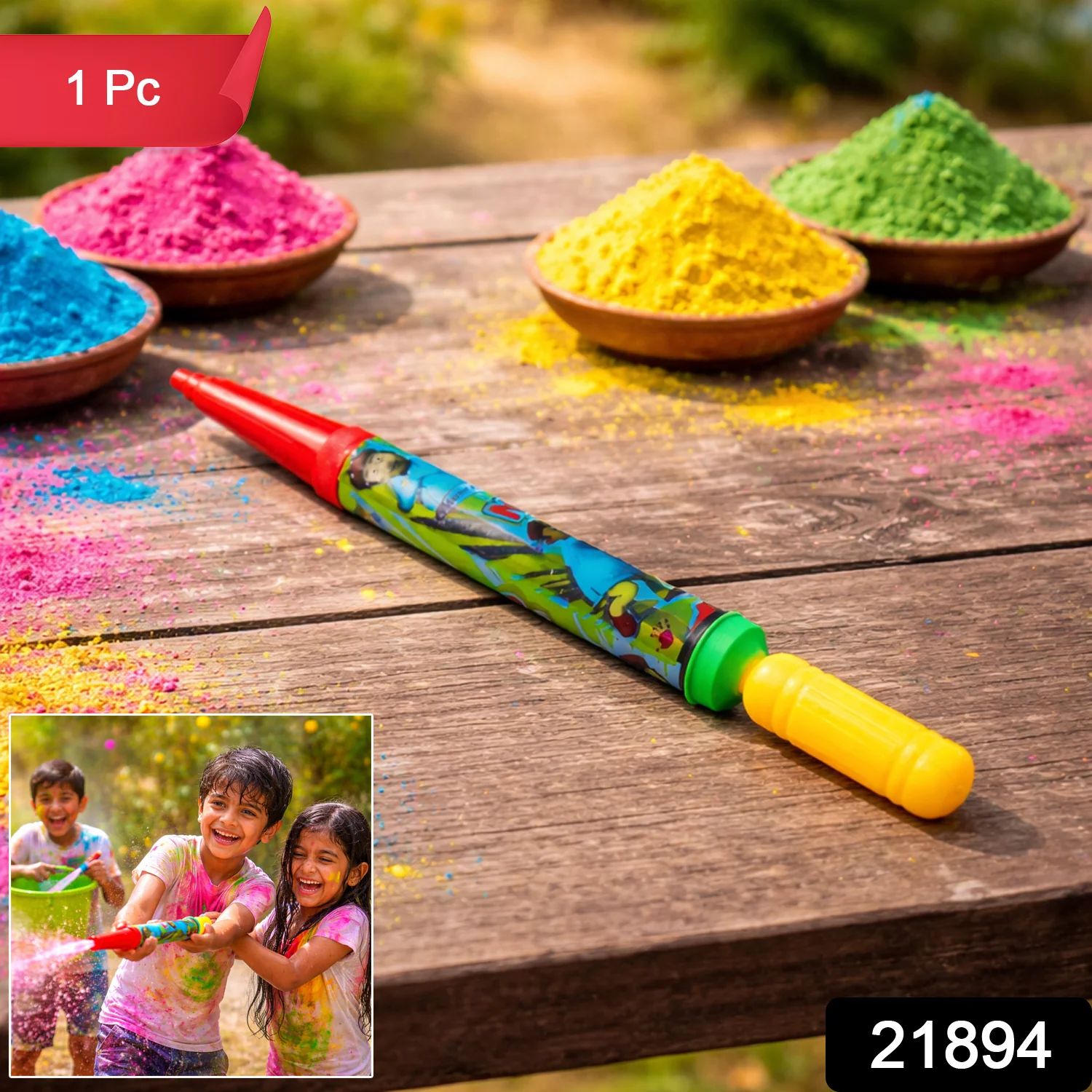Long Range Plastic Holi Pichkari Water Gun Sprayer for Kids (1 Pc, 32 Cm) - Image 2