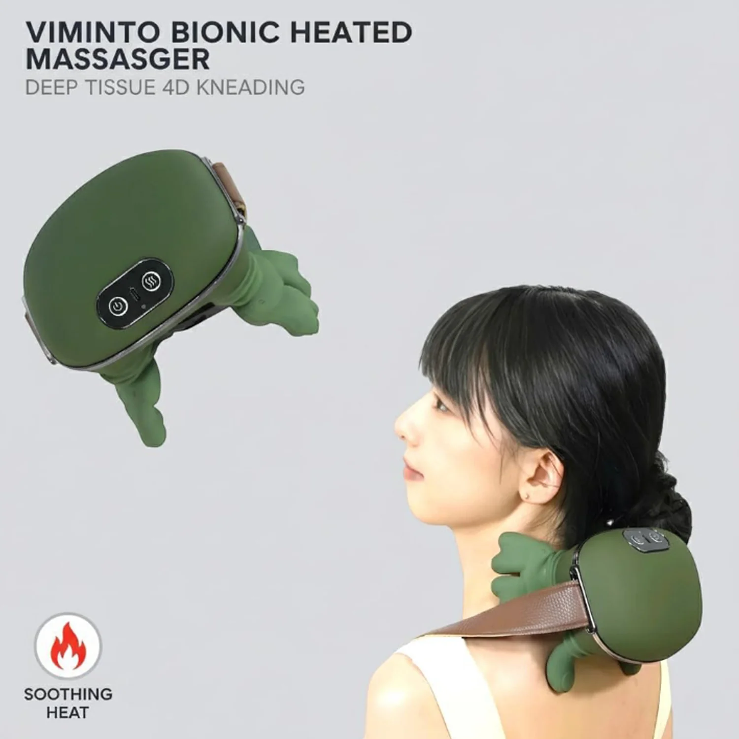 Long Rechargeable Kneading Neck & Shoulder Massager - Image 4