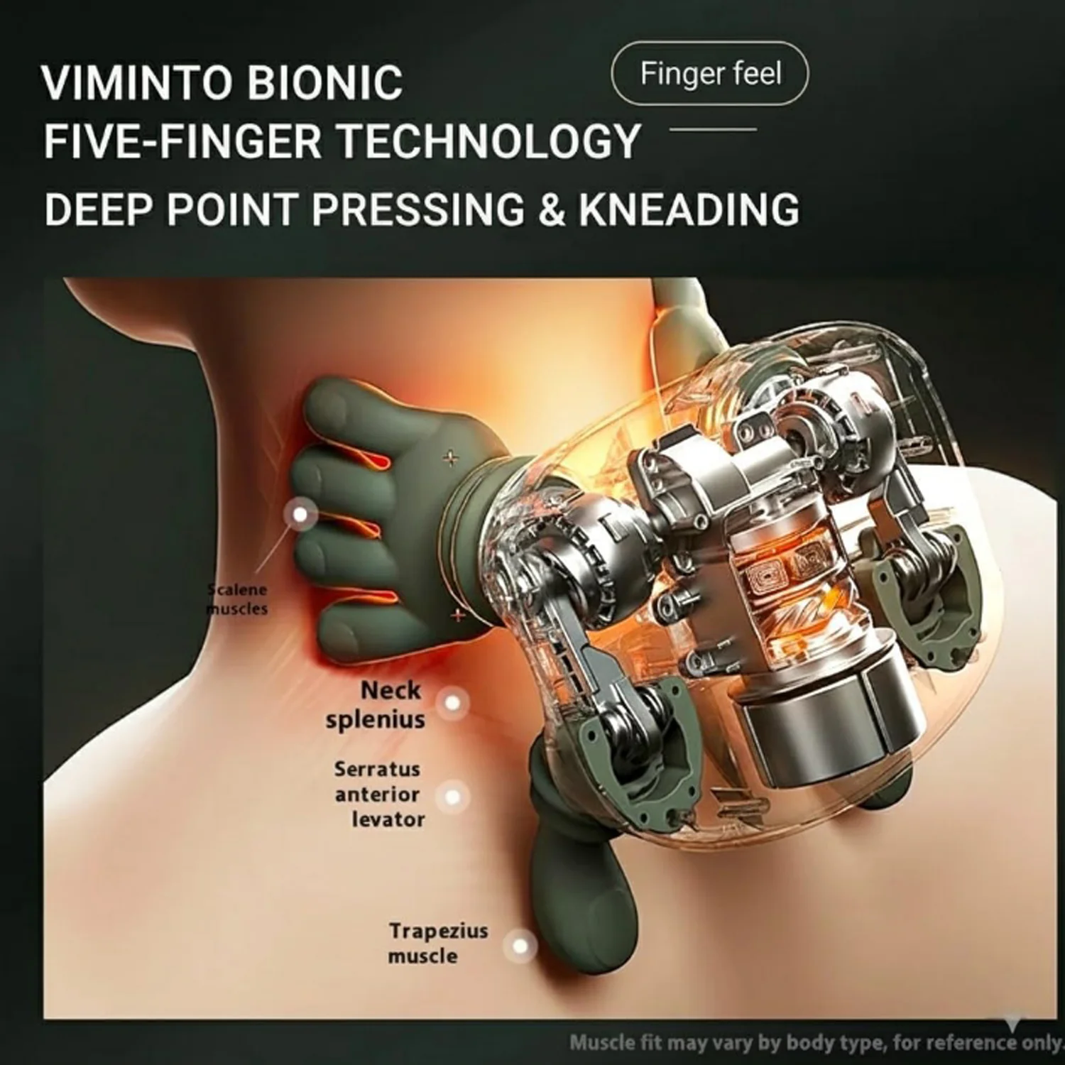 Long Rechargeable Kneading Neck & Shoulder Massager - Image 7