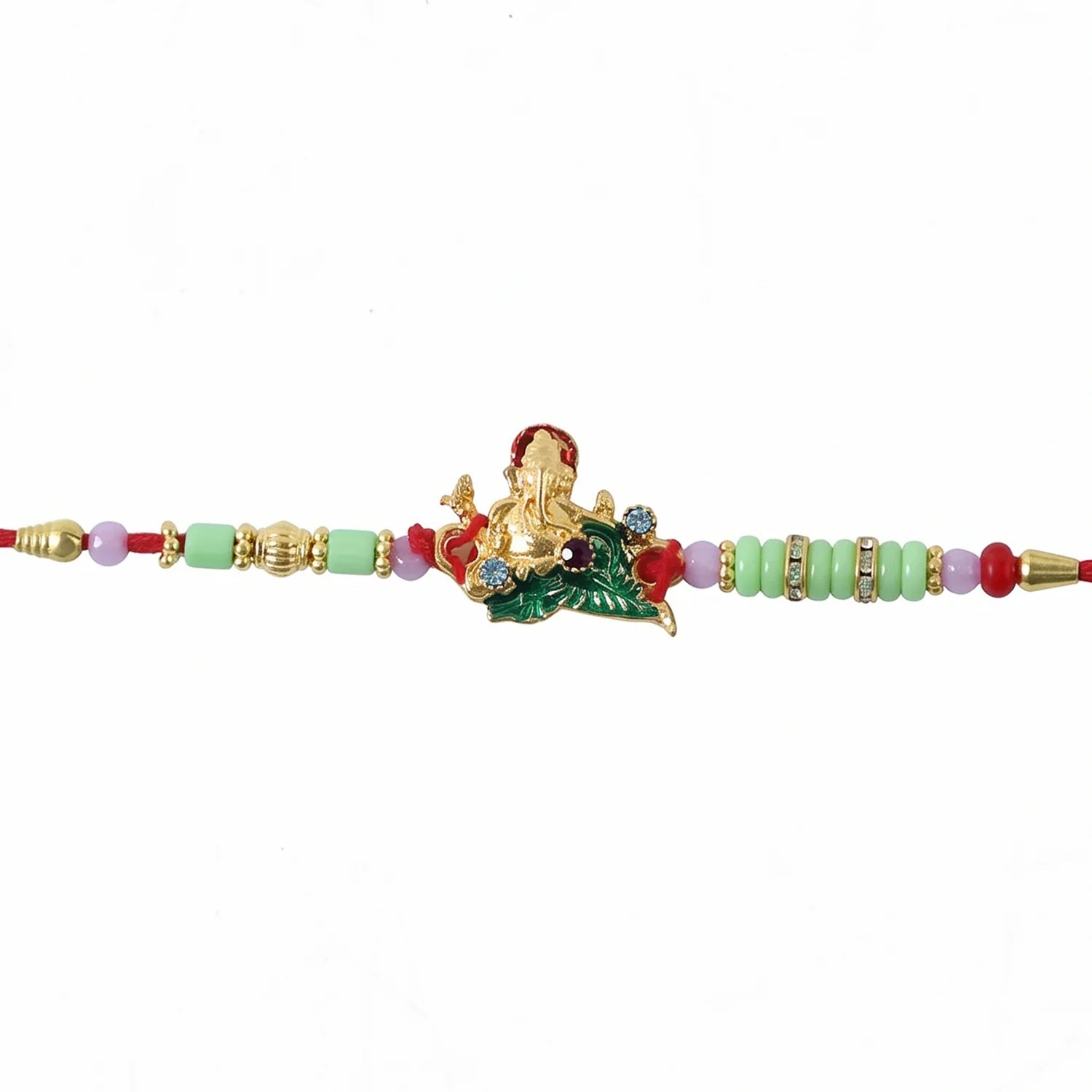 Lord Ganesha on Leaf Designer Rakhi - Image 5