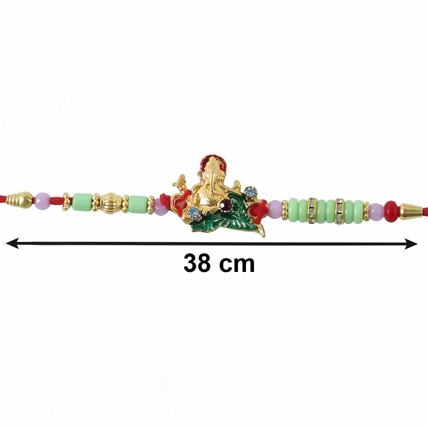 Lord Ganesha on Leaf Designer Rakhi - Image 6