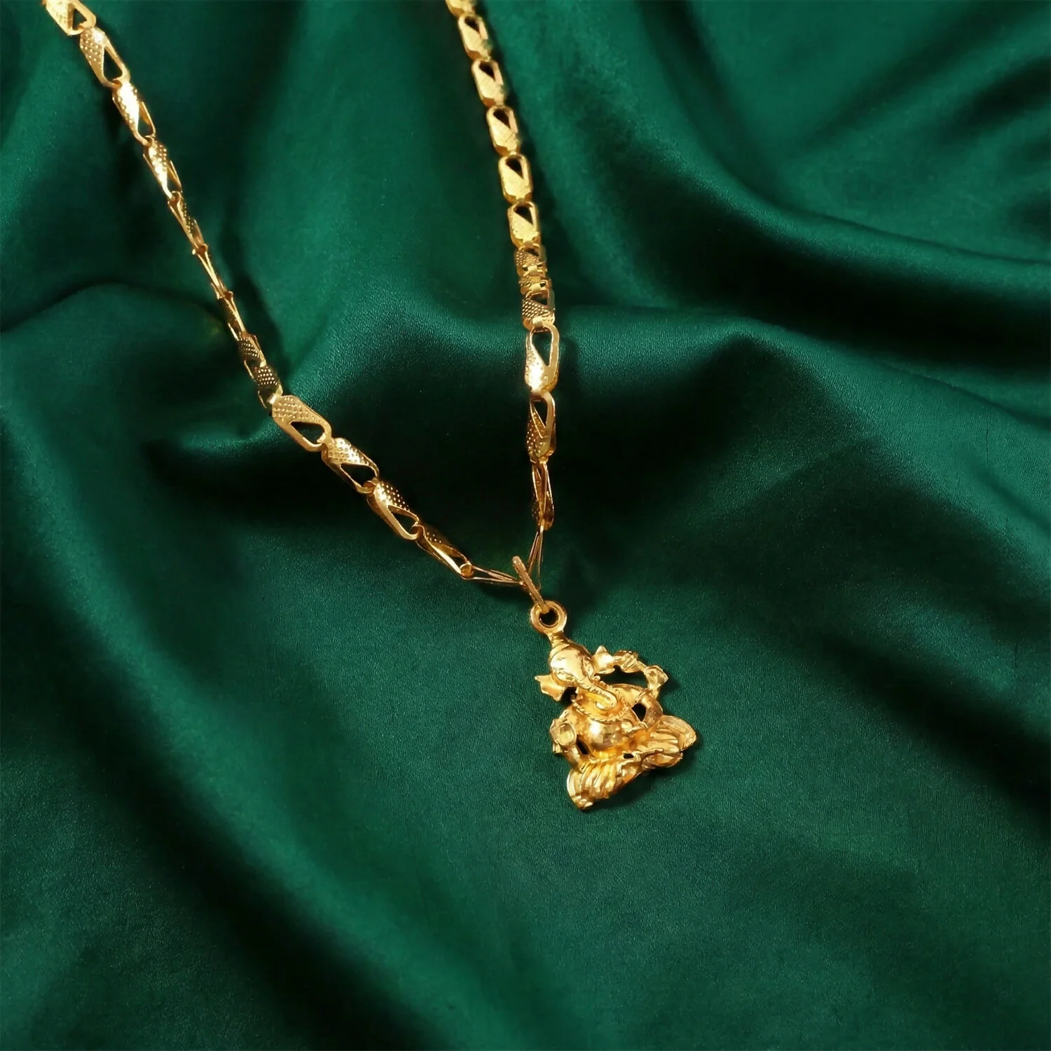 Lord Ganesha Pendant with Chain – Blessings of Prosperity Necklace - Image 3