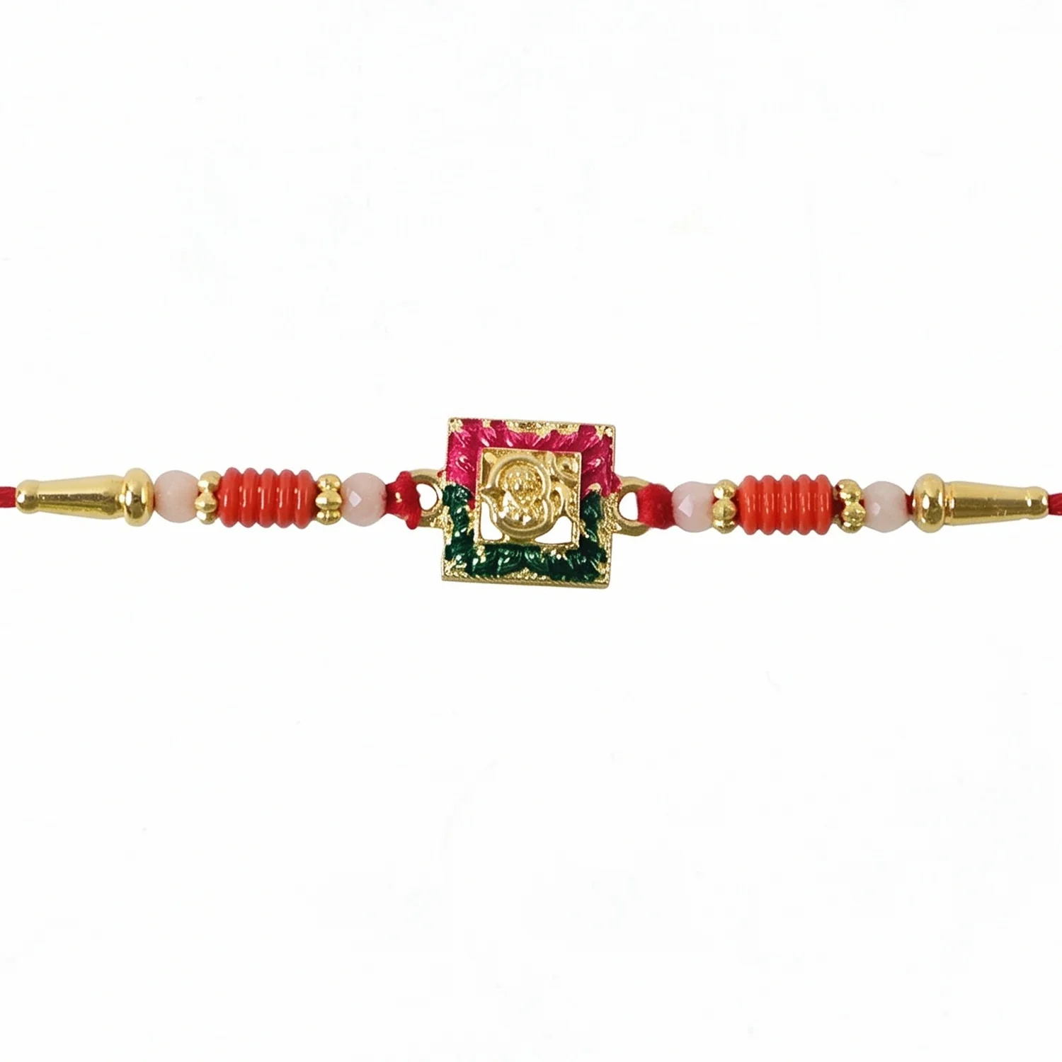 Lord Ganesha Square Antique Designer Rakhi - Image 5