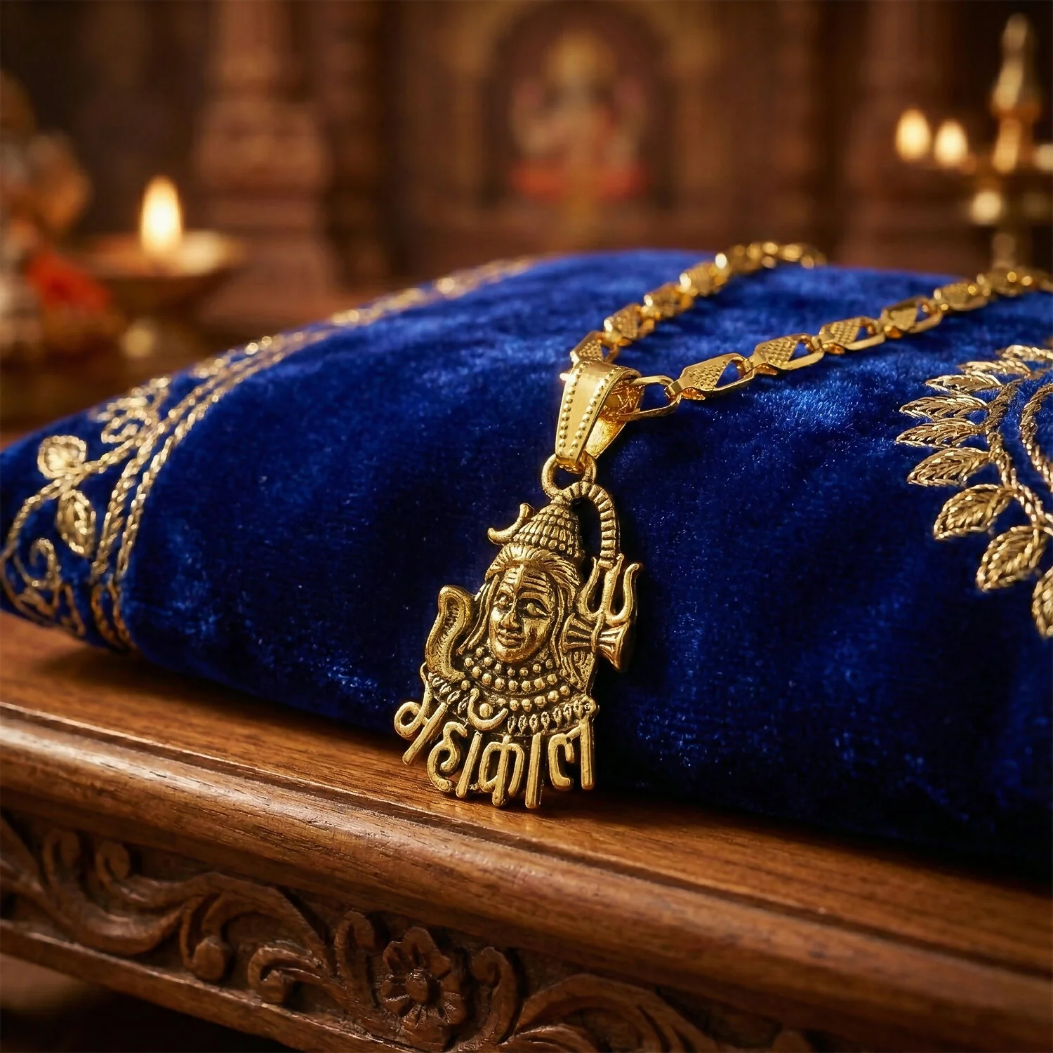 Lord Mahakal Pendant with Chain – Divine Strength Necklace - Image 2