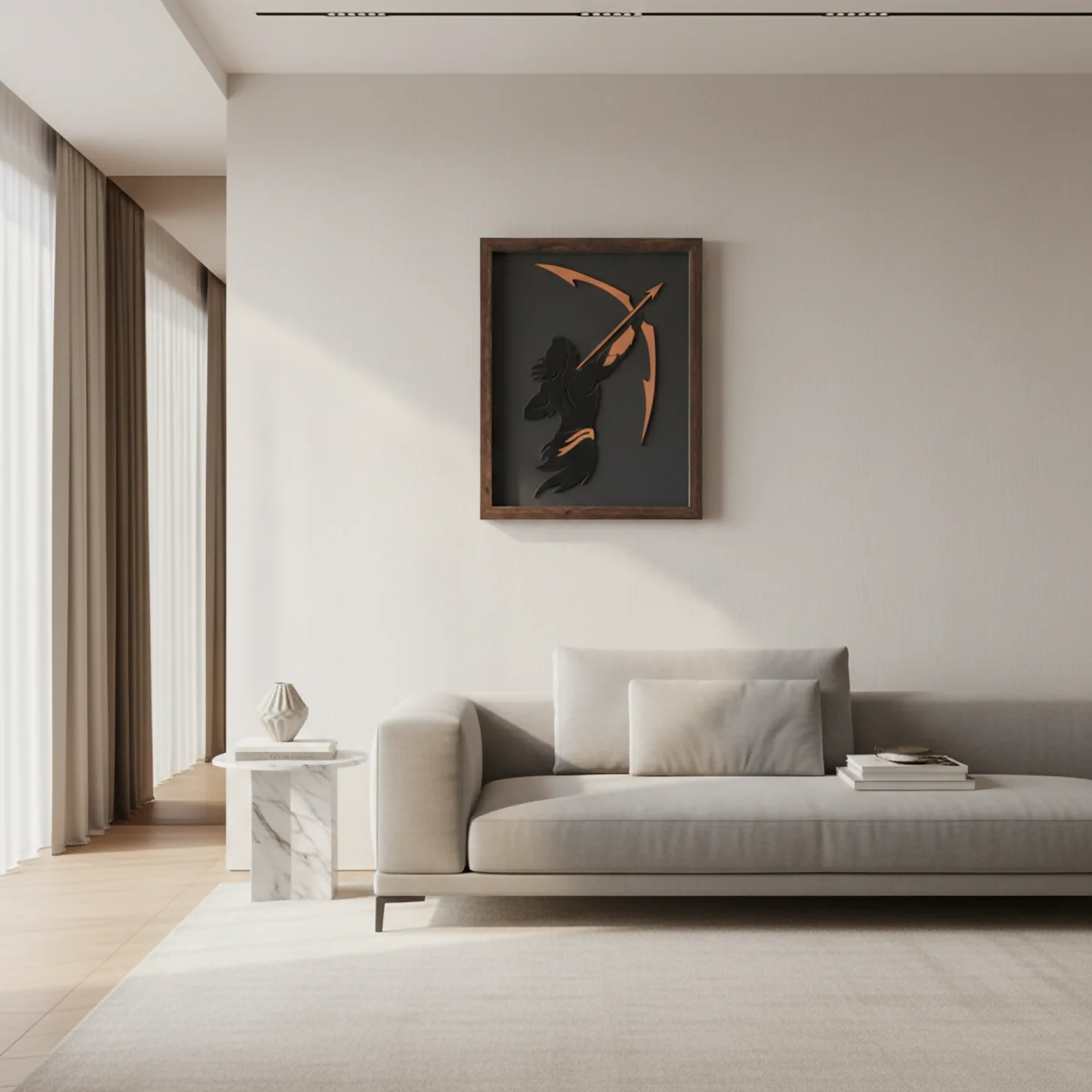 Lord Ram Wall Art Frame| Premium Minimalist Spiritual Wall Art for Living Room, Office & Meditation Space - Image 4