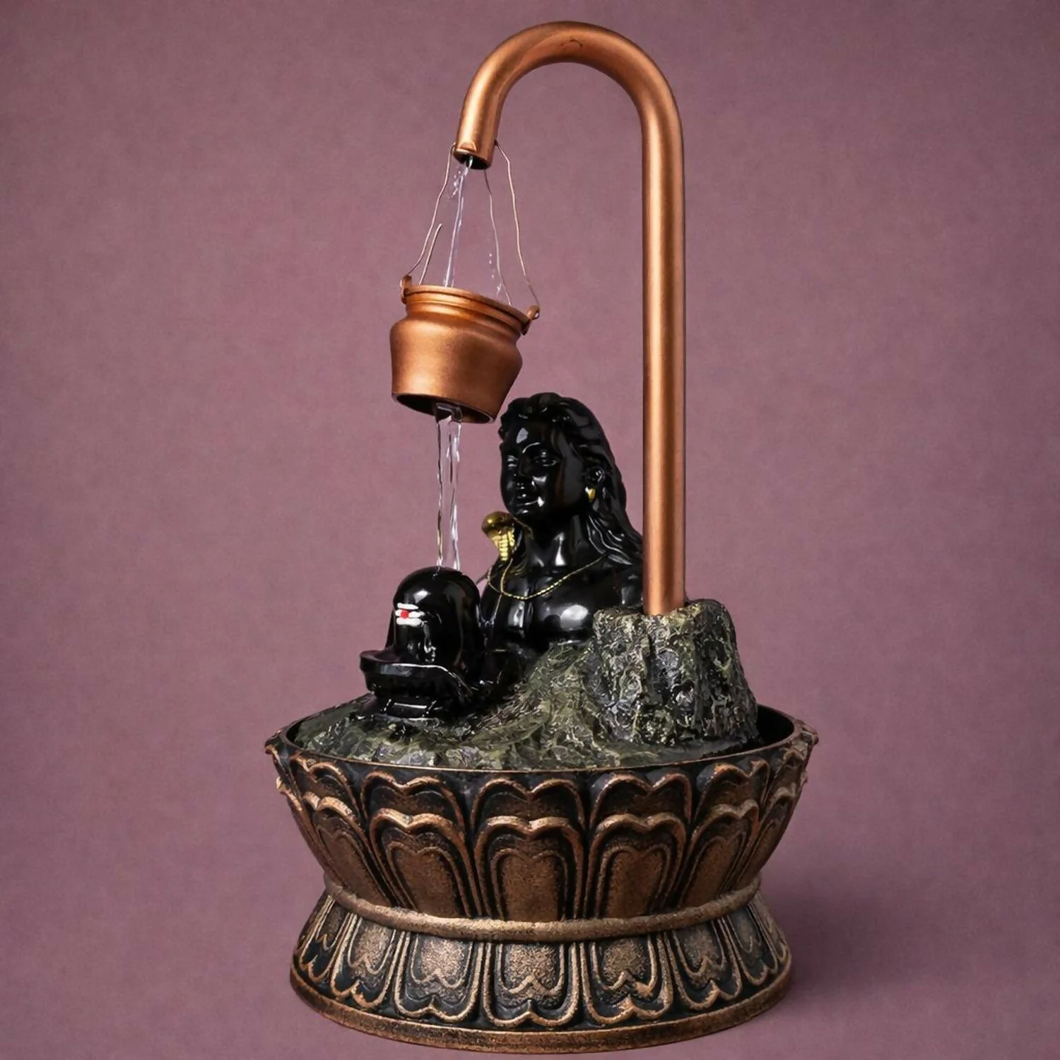 Lord Shiv Tabletop Water Fountain for Home Temple & Living Room Decor - Image 2