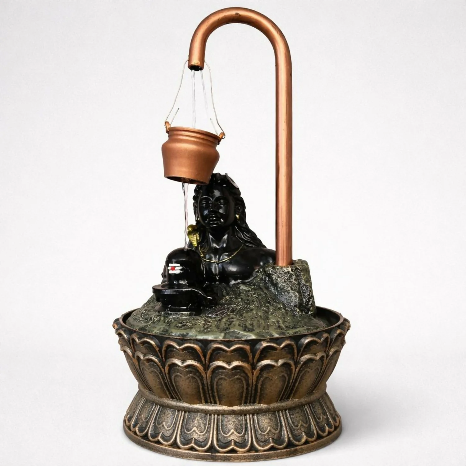 Lord Shiv Tabletop Water Fountain for Home Temple & Living Room Decor - Image 3