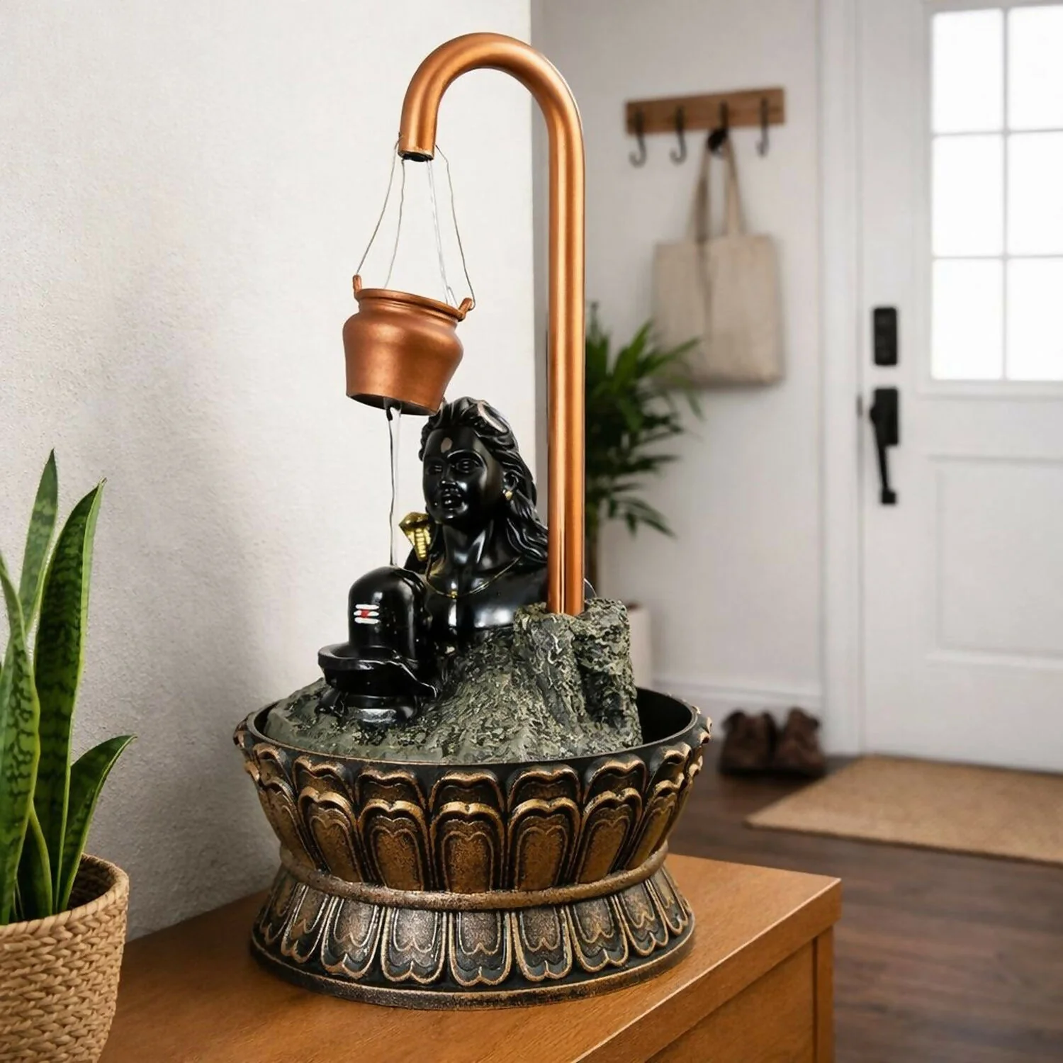 Lord Shiv Tabletop Water Fountain for Home Temple & Living Room Decor - Image 4