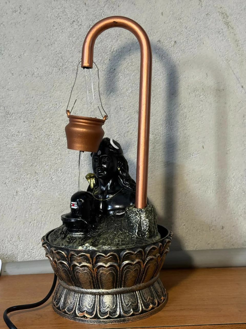 Lord Shiv Tabletop Water Fountain for Home Temple & Living Room Decor - Image 5
