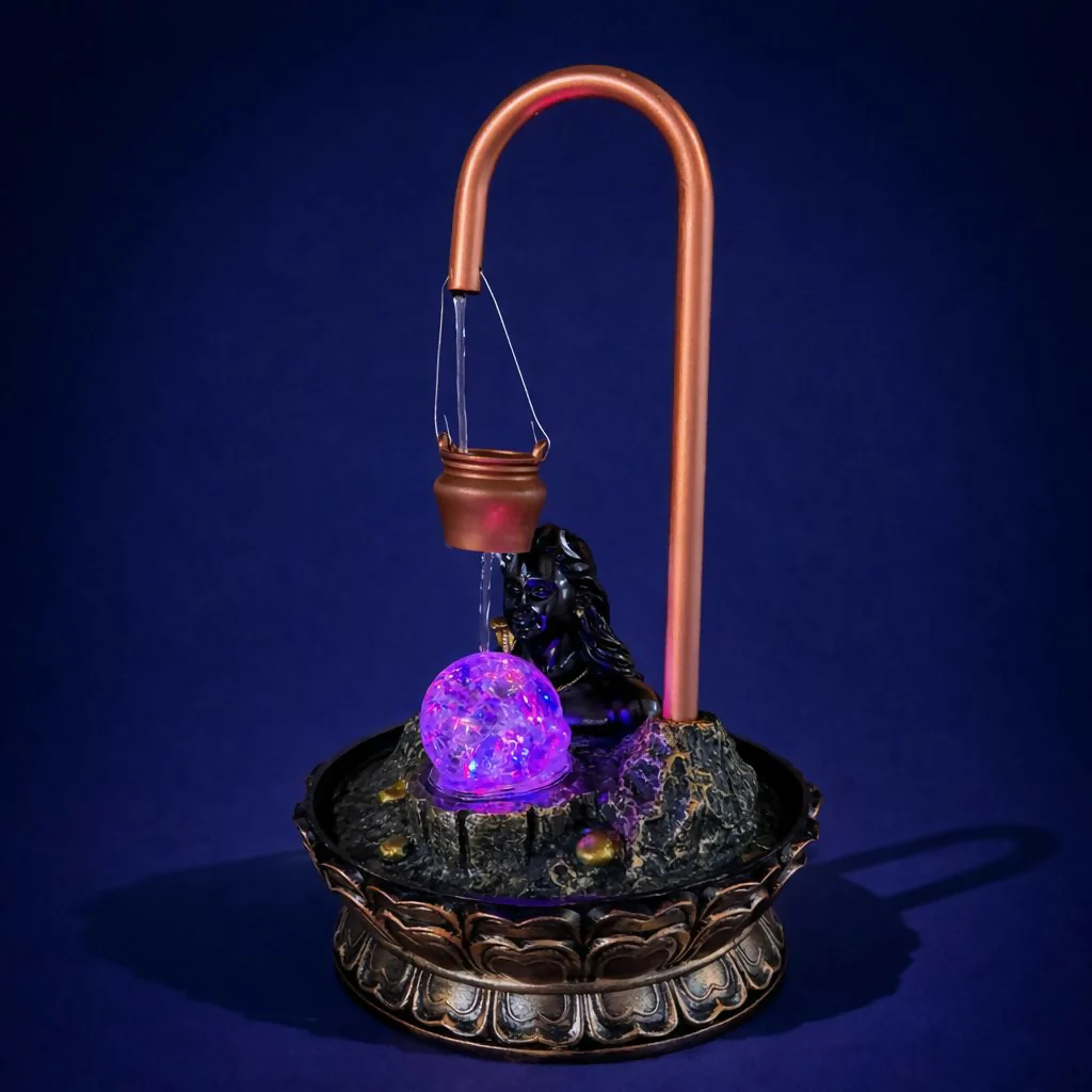 Lord Shiva LED Tabletop Water Fountain for Home Temple - Image 3