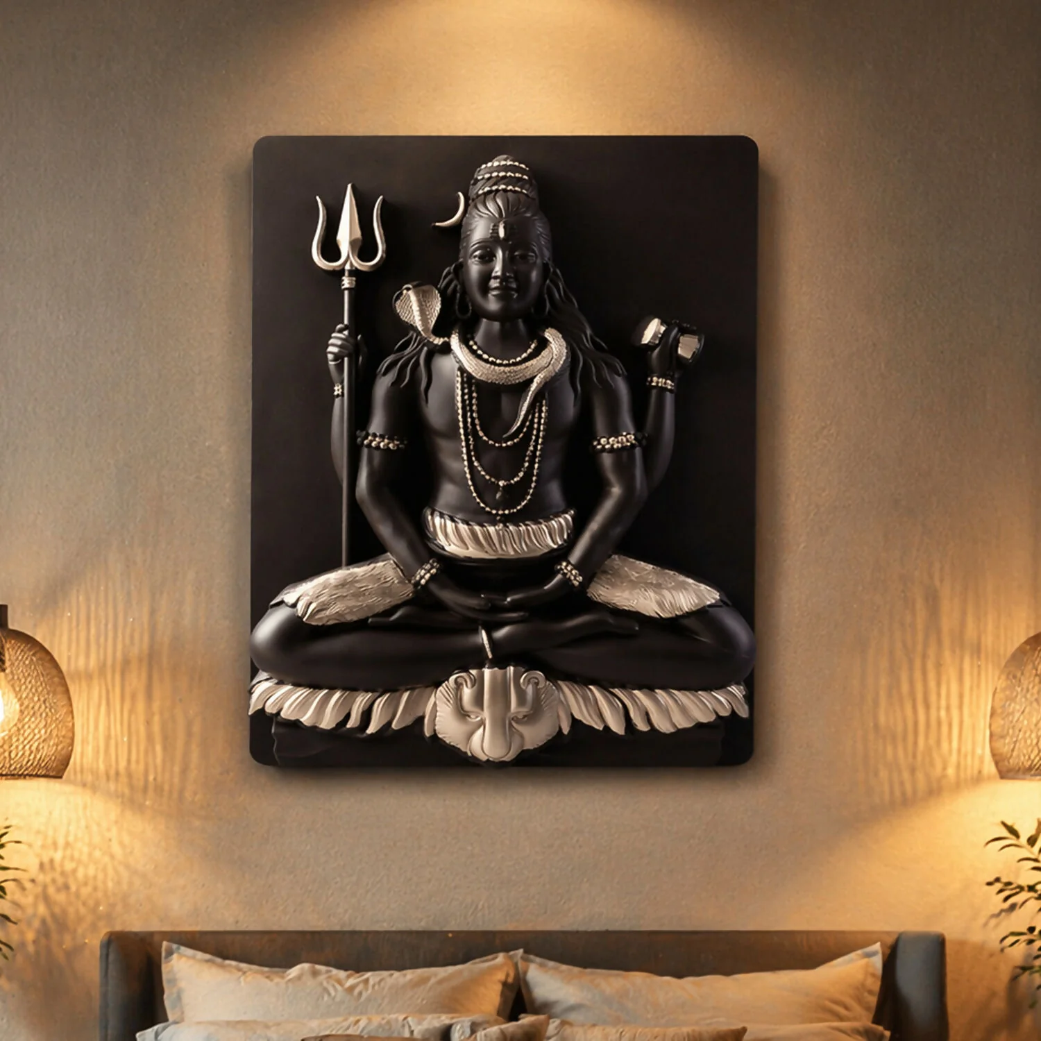 Lord Shiva Meditating 3D Wall Art Frame Divine Mahadev Spiritual Home Decor - Image 4