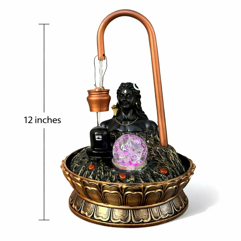 Lord Shiva Shivling LED Water Fountain for Home Temple - Image 4