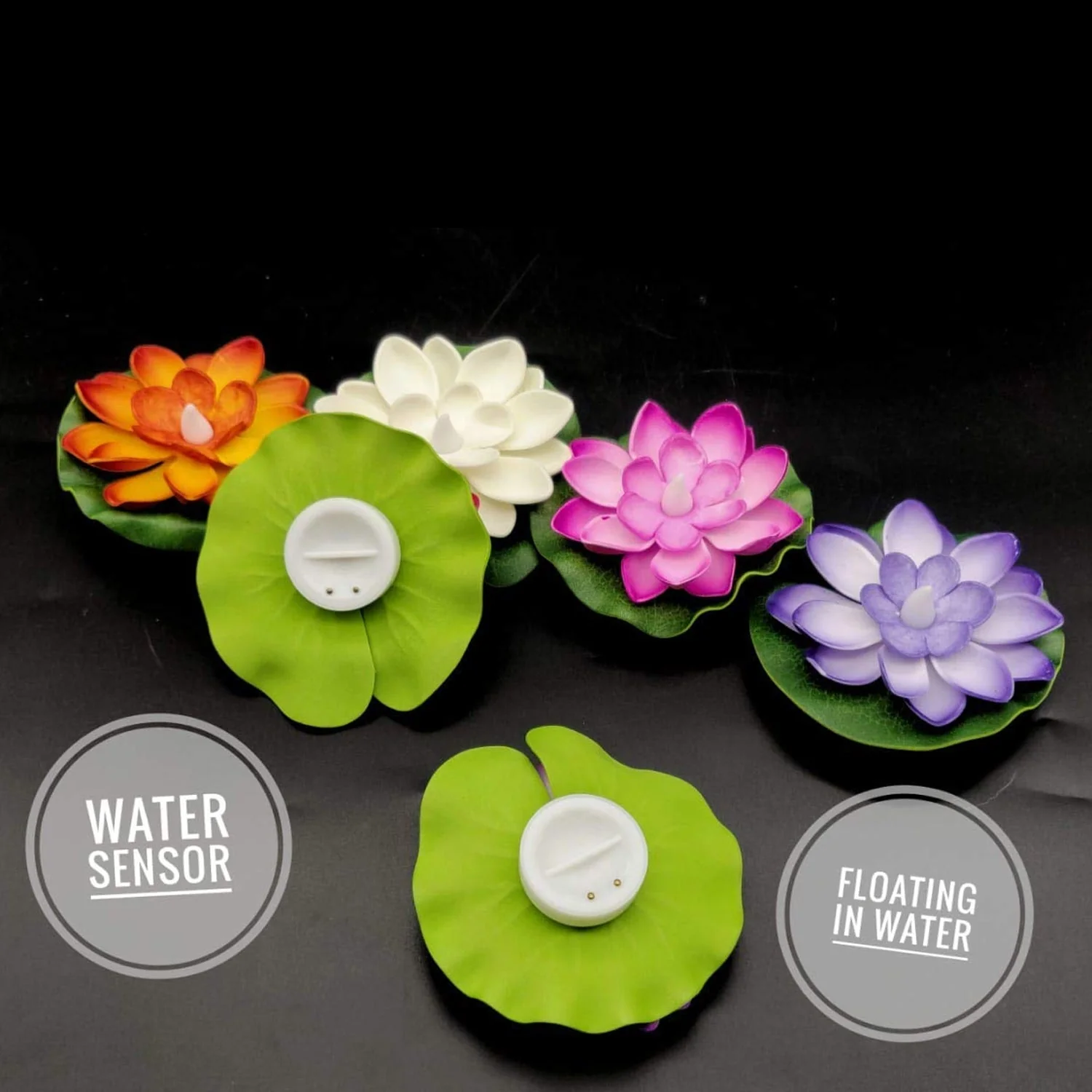 Smokeless LED Lotus Candles, Diwali (2 Pc): Indoor/Outdoor Décor - Image 3