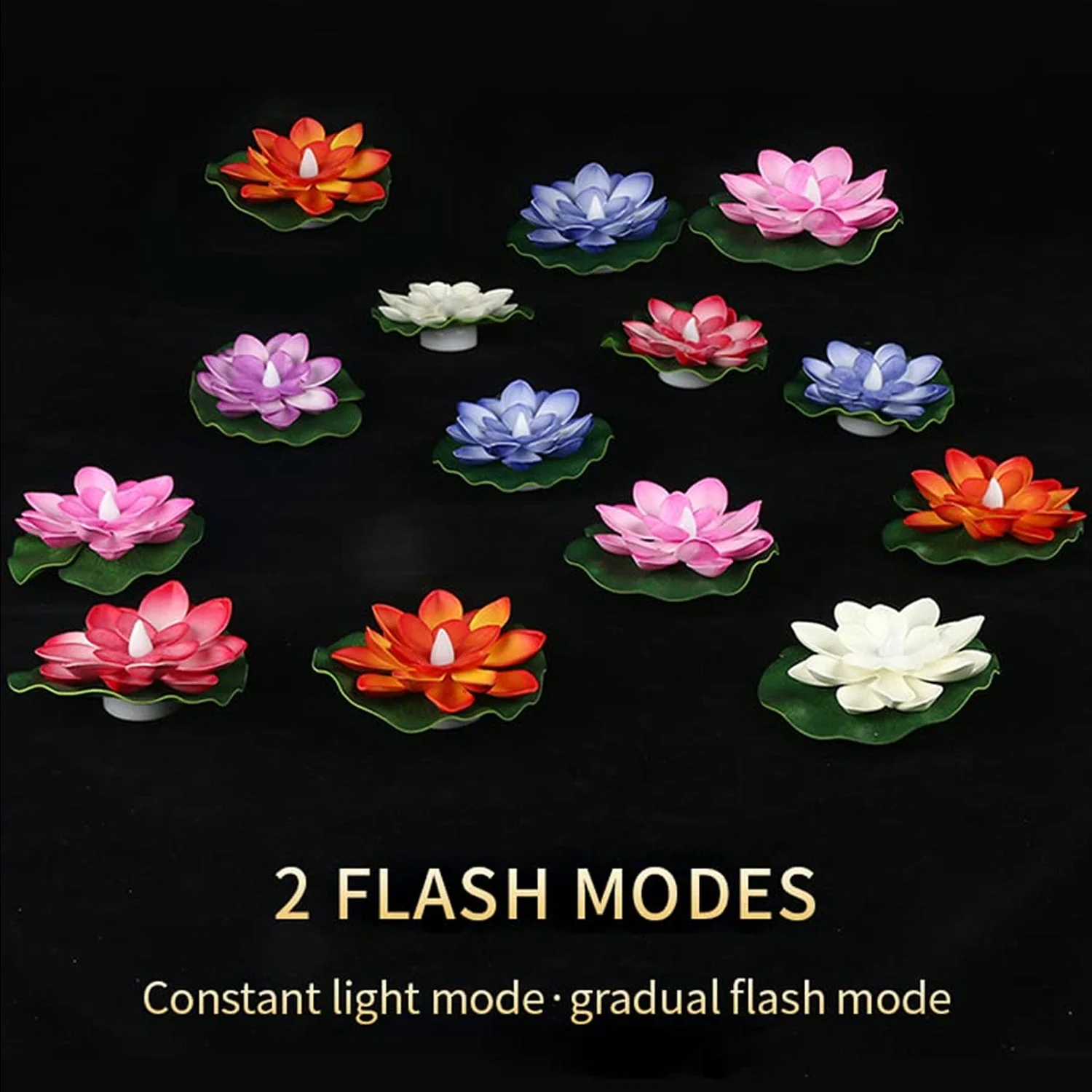 Smokeless LED Lotus Candles, Diwali (2 Pc): Indoor/Outdoor Décor - Image 5