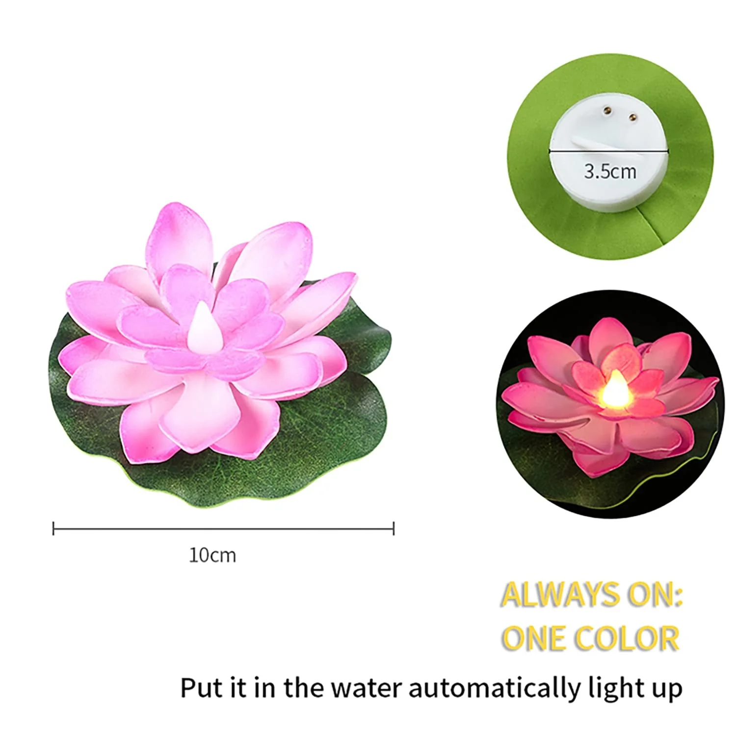 Smokeless LED Lotus Candles, Diwali (2 Pc): Indoor/Outdoor Décor - Image 6