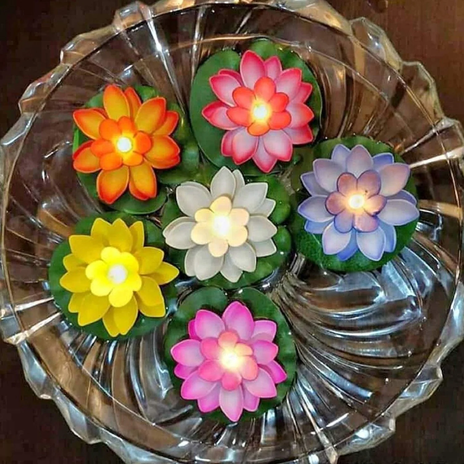 Smokeless LED Lotus Candles, Diwali (2 Pc): Indoor/Outdoor Décor - Image 7