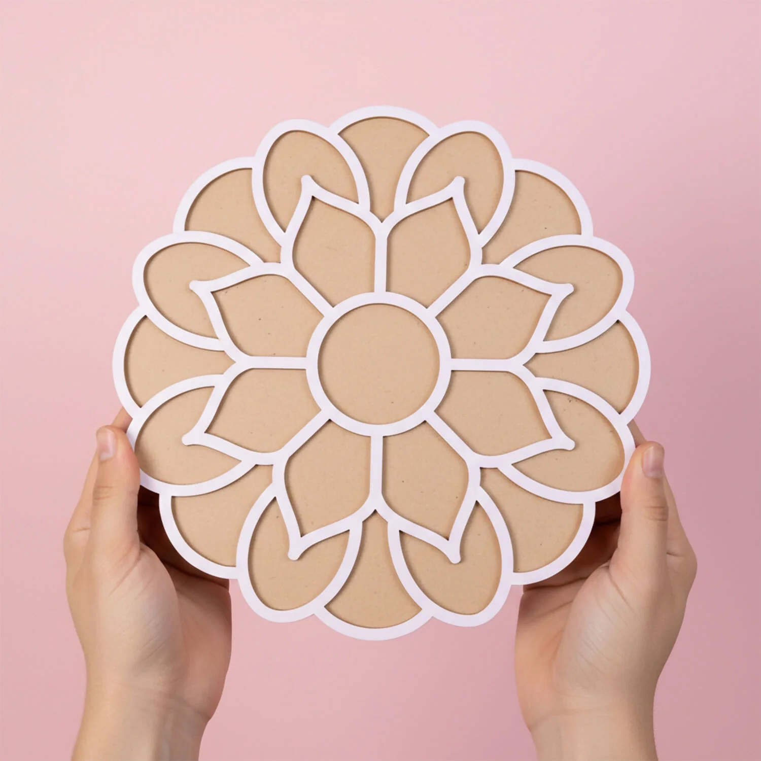 Lotus Rangoli Stencil | Reusable MDF Template for Easy Diwali & Pooja Floor Decor - Image 4