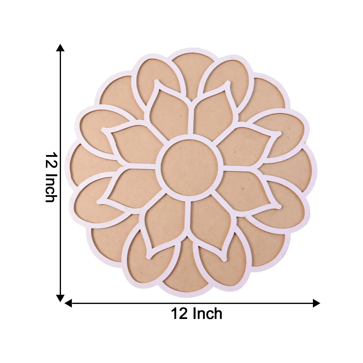 Lotus Rangoli Stencil | Reusable MDF Template for Easy Diwali & Pooja Floor Decor - Image 6