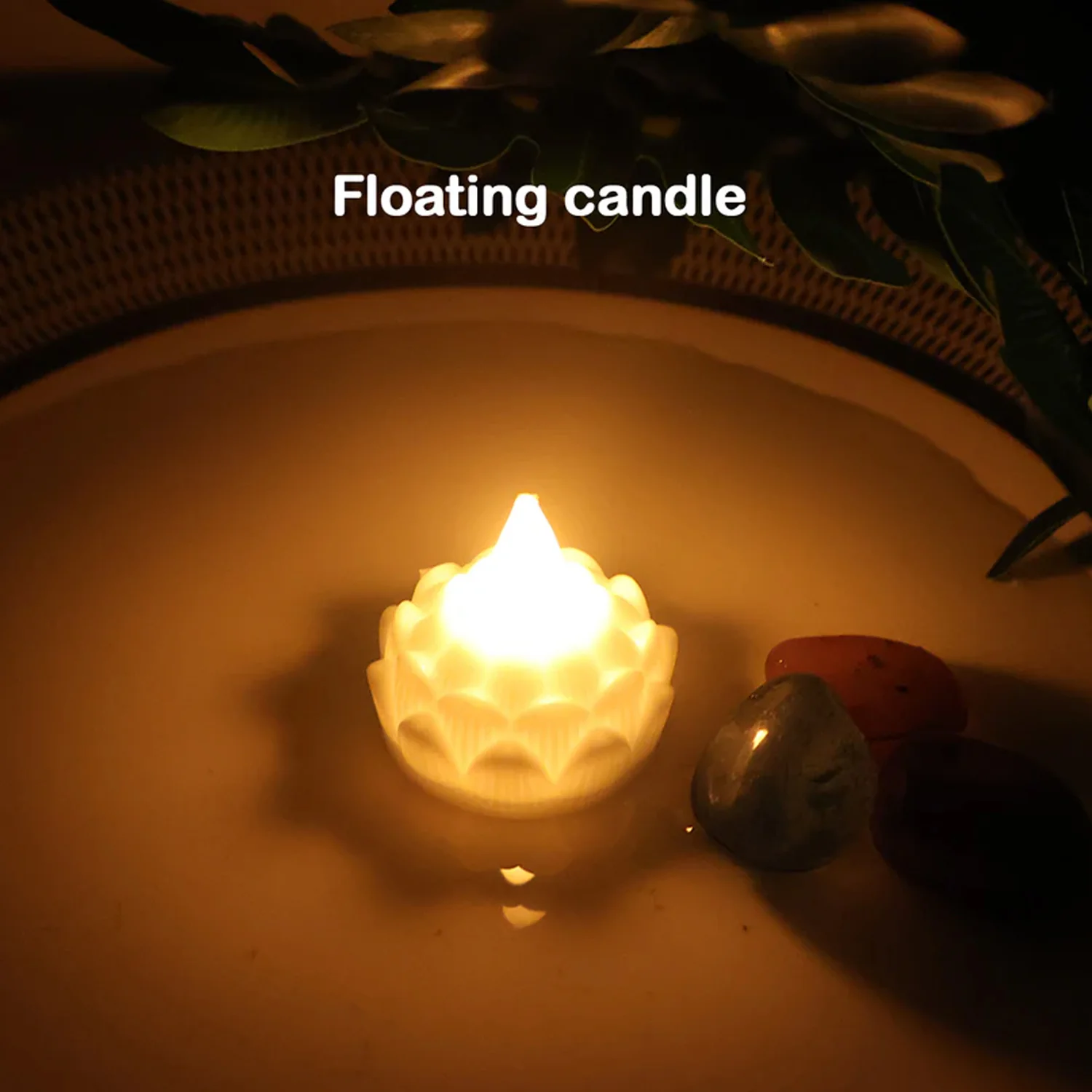Lotus Shaped LED Flameless Tealight Candles - (8 Pc) - Image 6