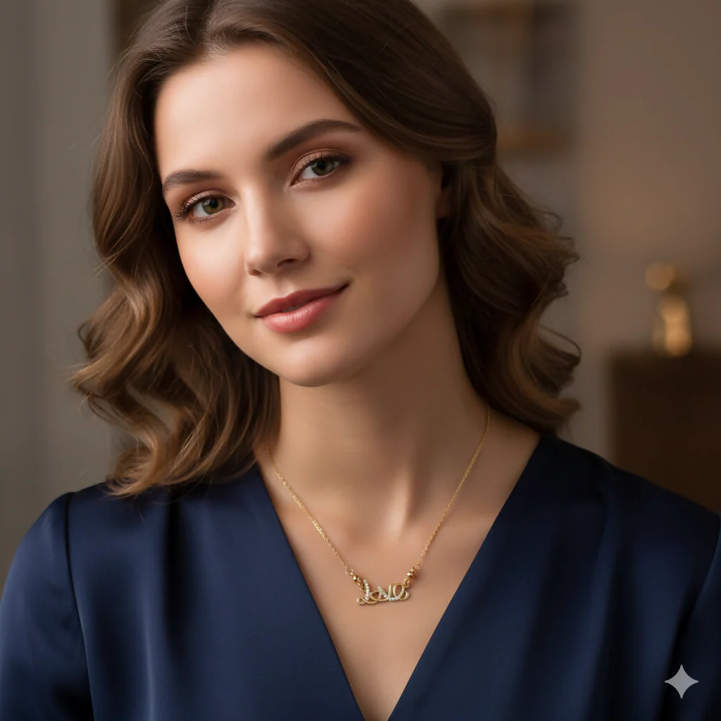 Love Gold Plated AD Pendant Necklace For women and girls - Image 3