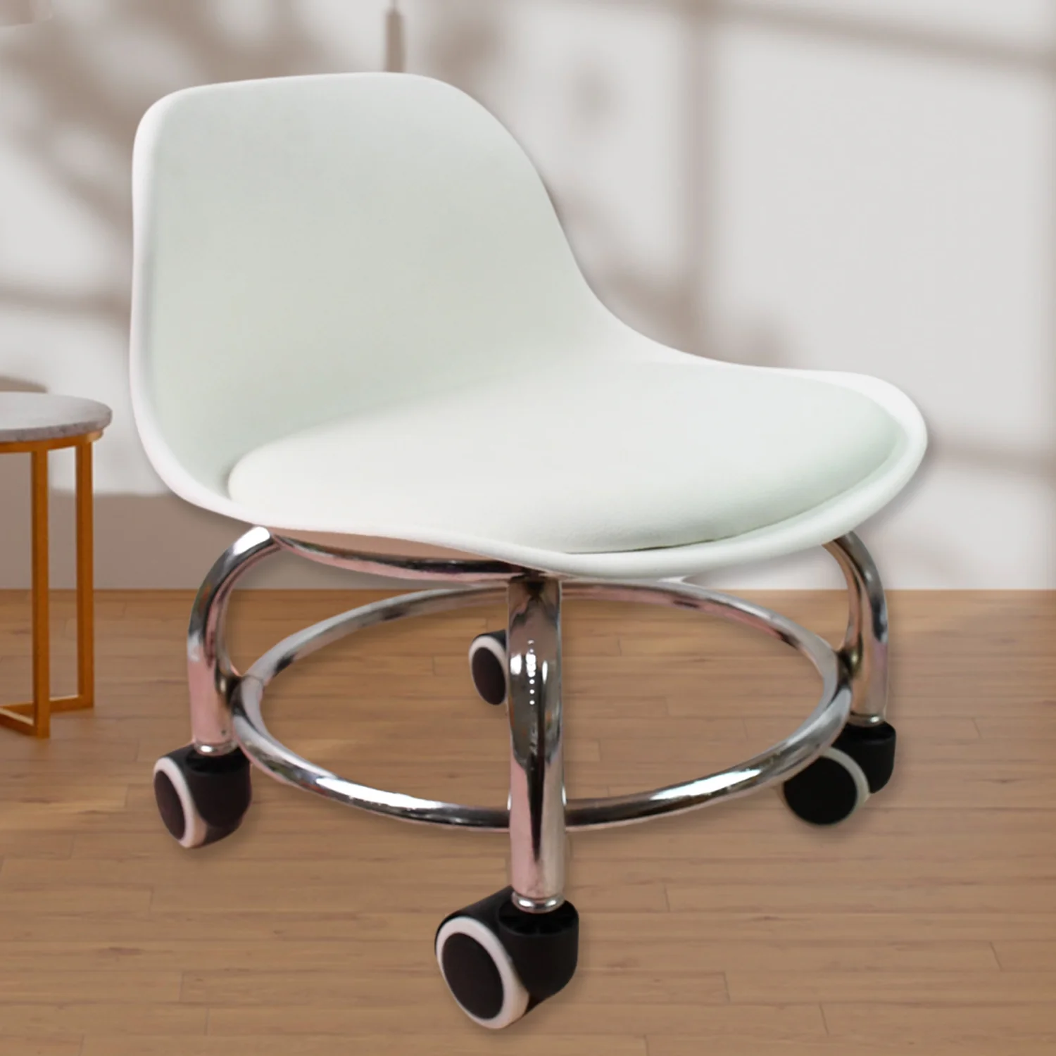 Heavy Duty Round Rolling Stool with Wheels Pedicure Stool (1 pc) - Image 4