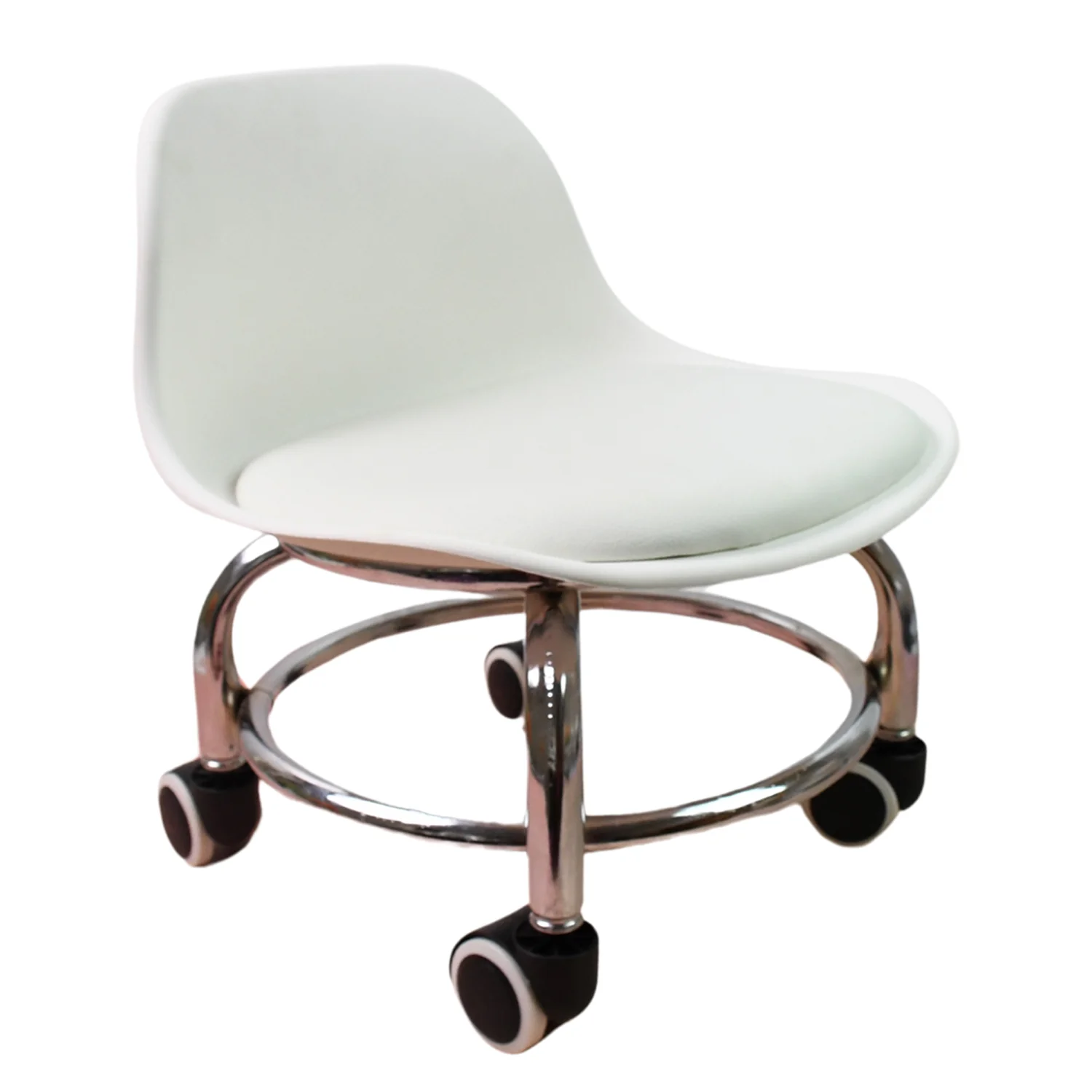 Heavy Duty Round Rolling Stool with Wheels Pedicure Stool (1 pc) - Image 5