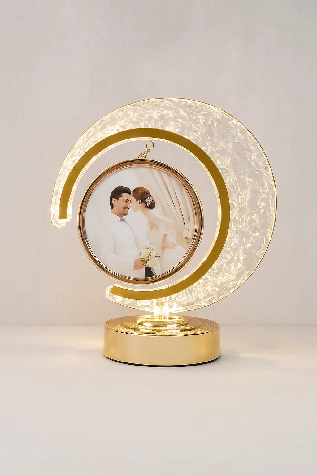 Luxury Crescent Moon LED Photo Frame Lamp - Image 2